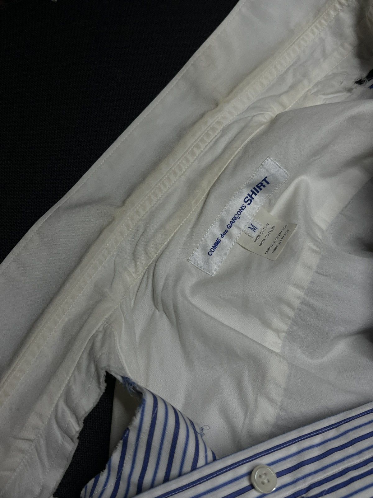 Comme des Garcons SHIRT 16SS Cut-Out Short Sleeve Shirt Size US M / EU 48-50 / 2 - 11 Thumbnail