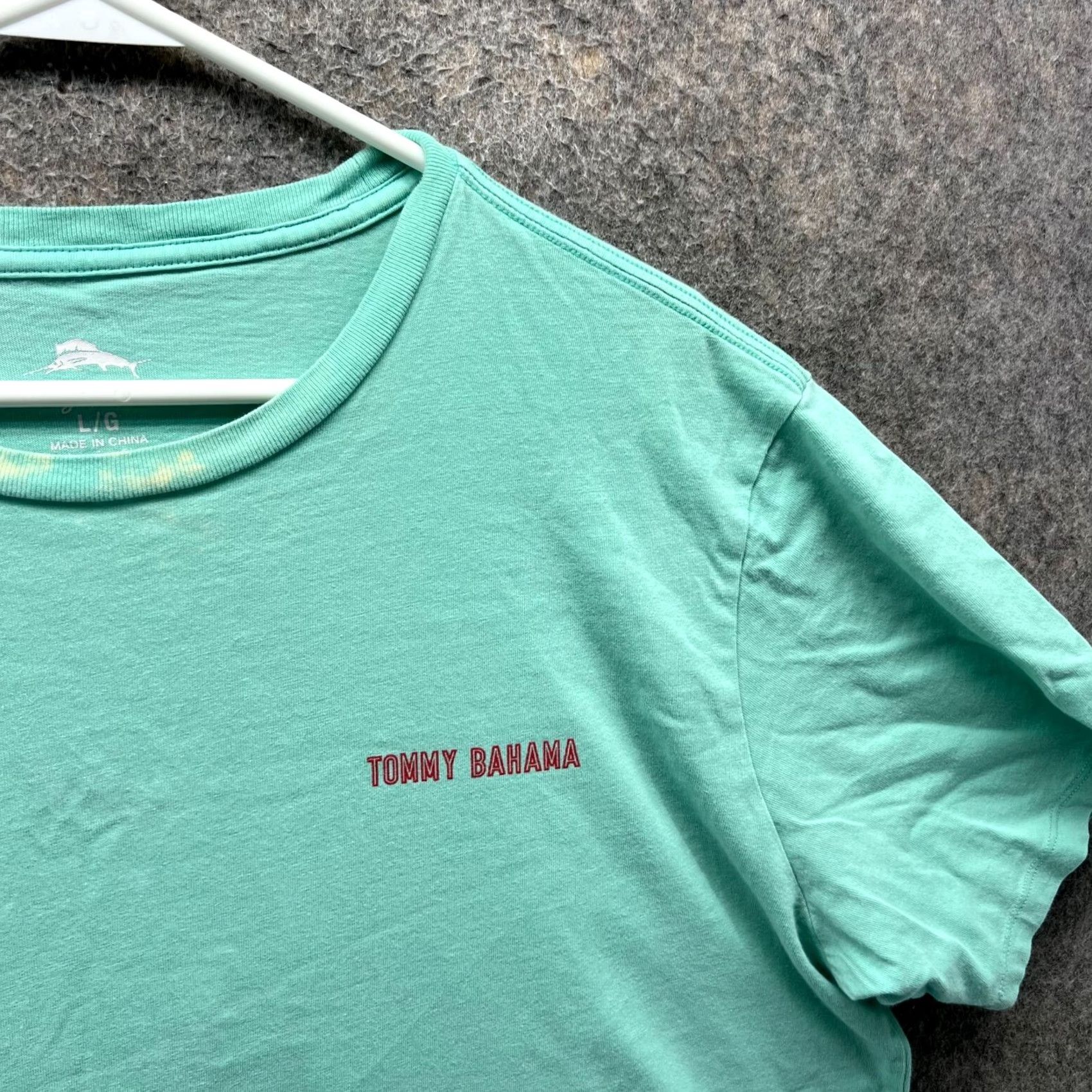 Tommy Bahama Tommy Bahama Shirt Mens Large Blue Crewneck Motion Detector Aloha Spell Out Shirt Mens Large Blue Size US L / EU 52-54 / 3 - 6 Thumbnail