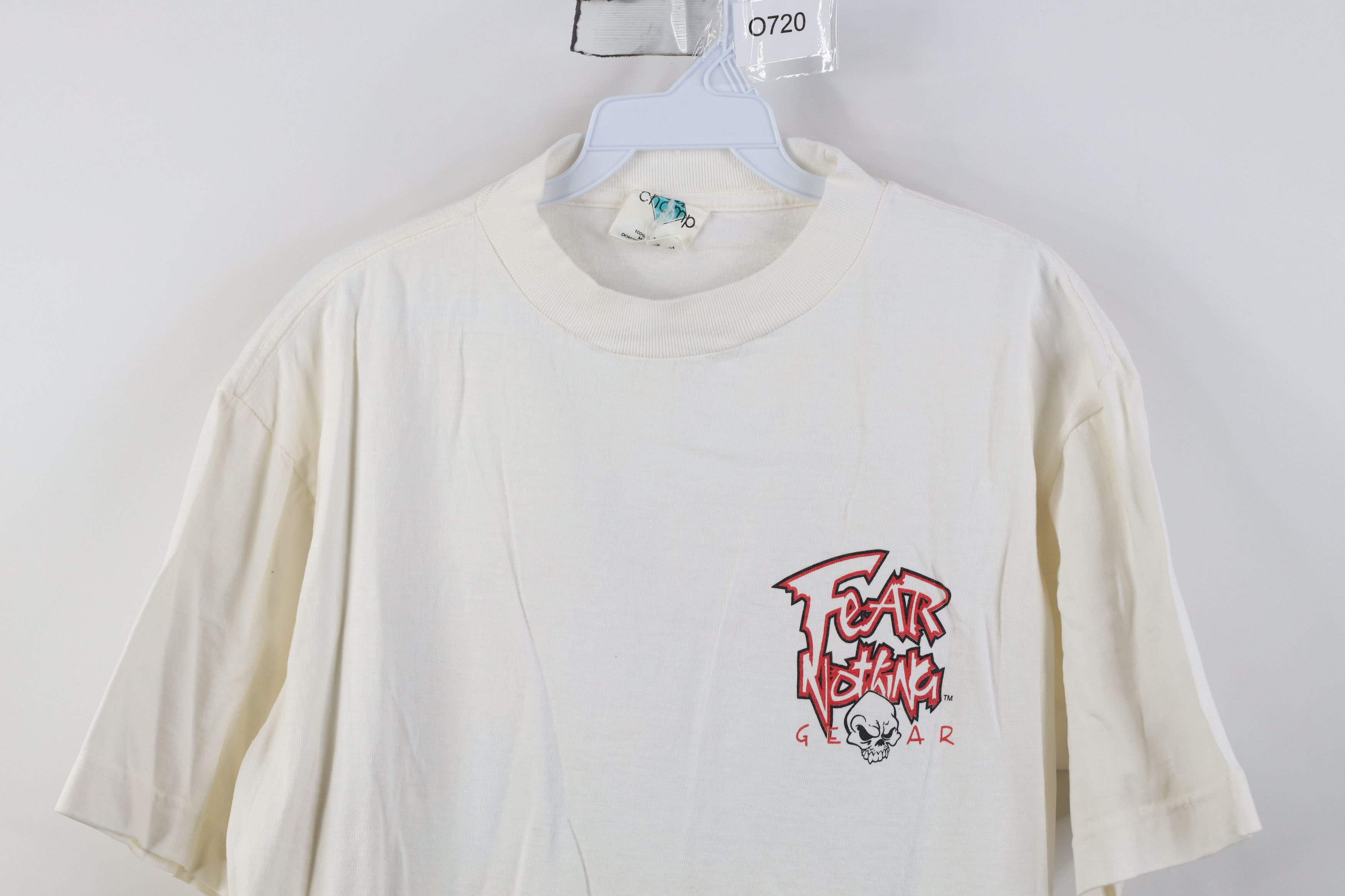 Vintage Vintage 90s Streetwear Nothing Skull Skeleton T-Shirt White Size US L / EU 52-54 / 3 - 2 Thumbnail