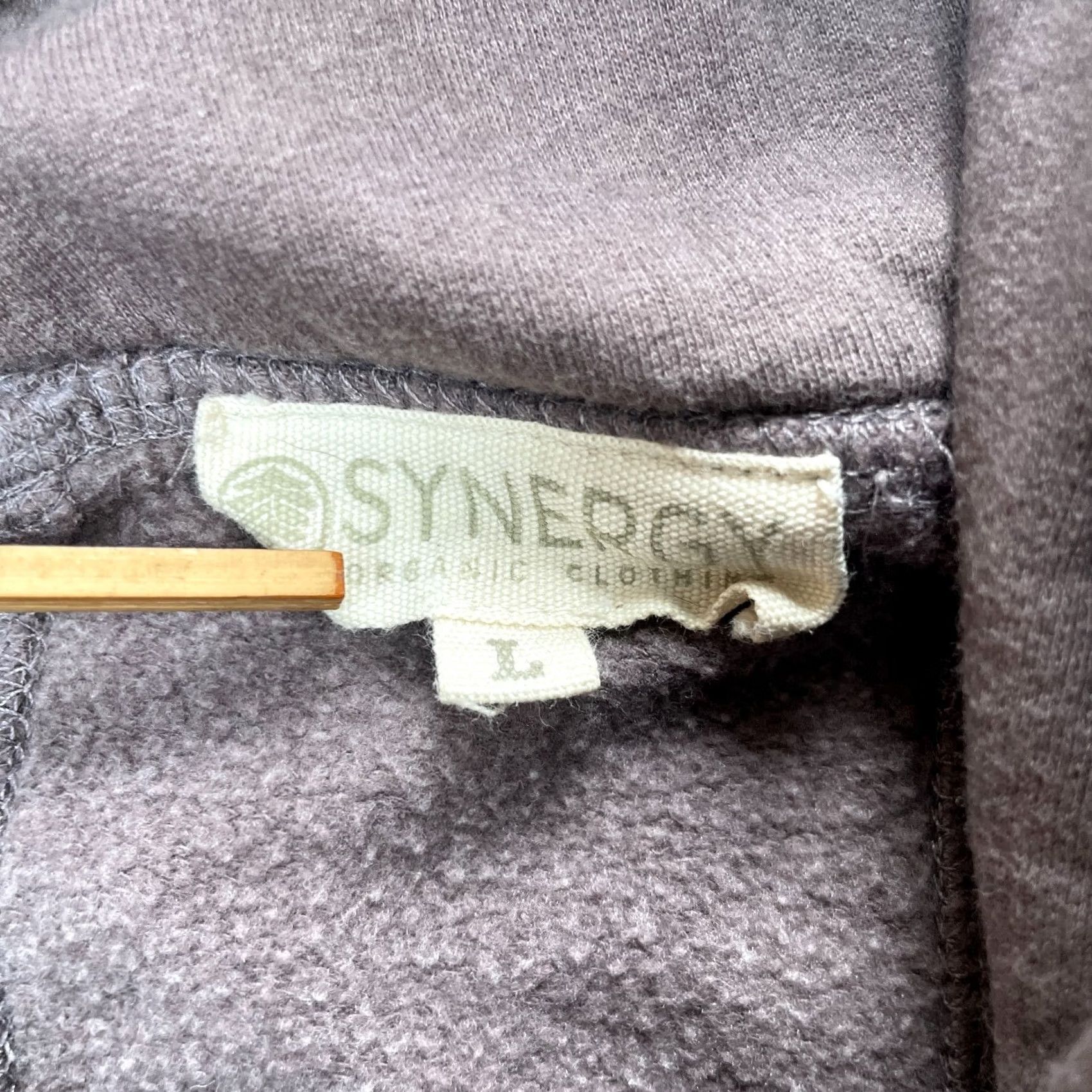 Vintage Synergy Hoodie Womens L Brown Cropped Fleece Cotton Pullover Raglan Hooded Easy Care Pockets Casual 90s City Womens Size L / US 10 / IT 46 - 3 Thumbnail