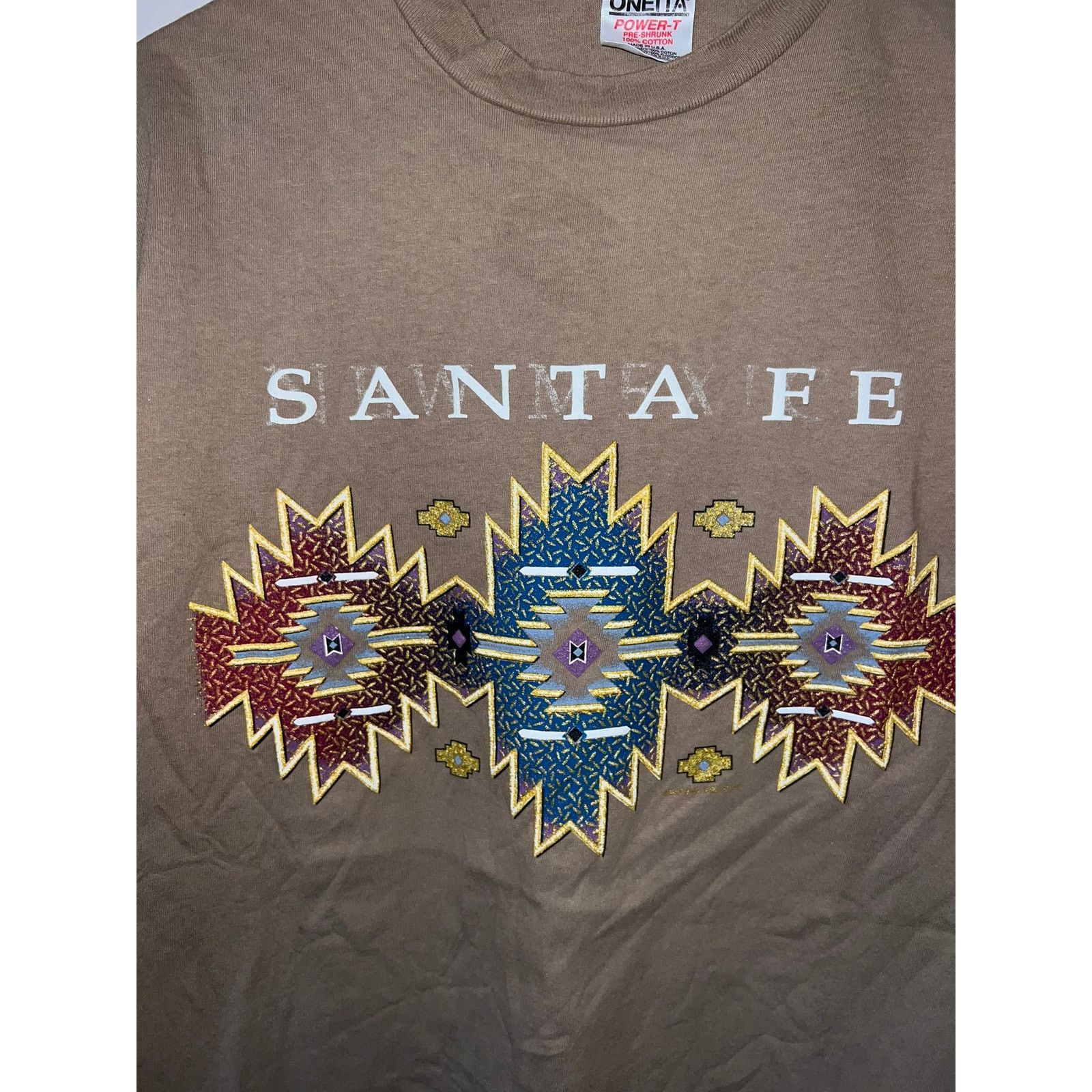 Vintage Vintage Santa Fe Shirt New Mexico Brown Art Tee VTG 90s L Size US L / EU 52-54 / 3 - 4 Thumbnail