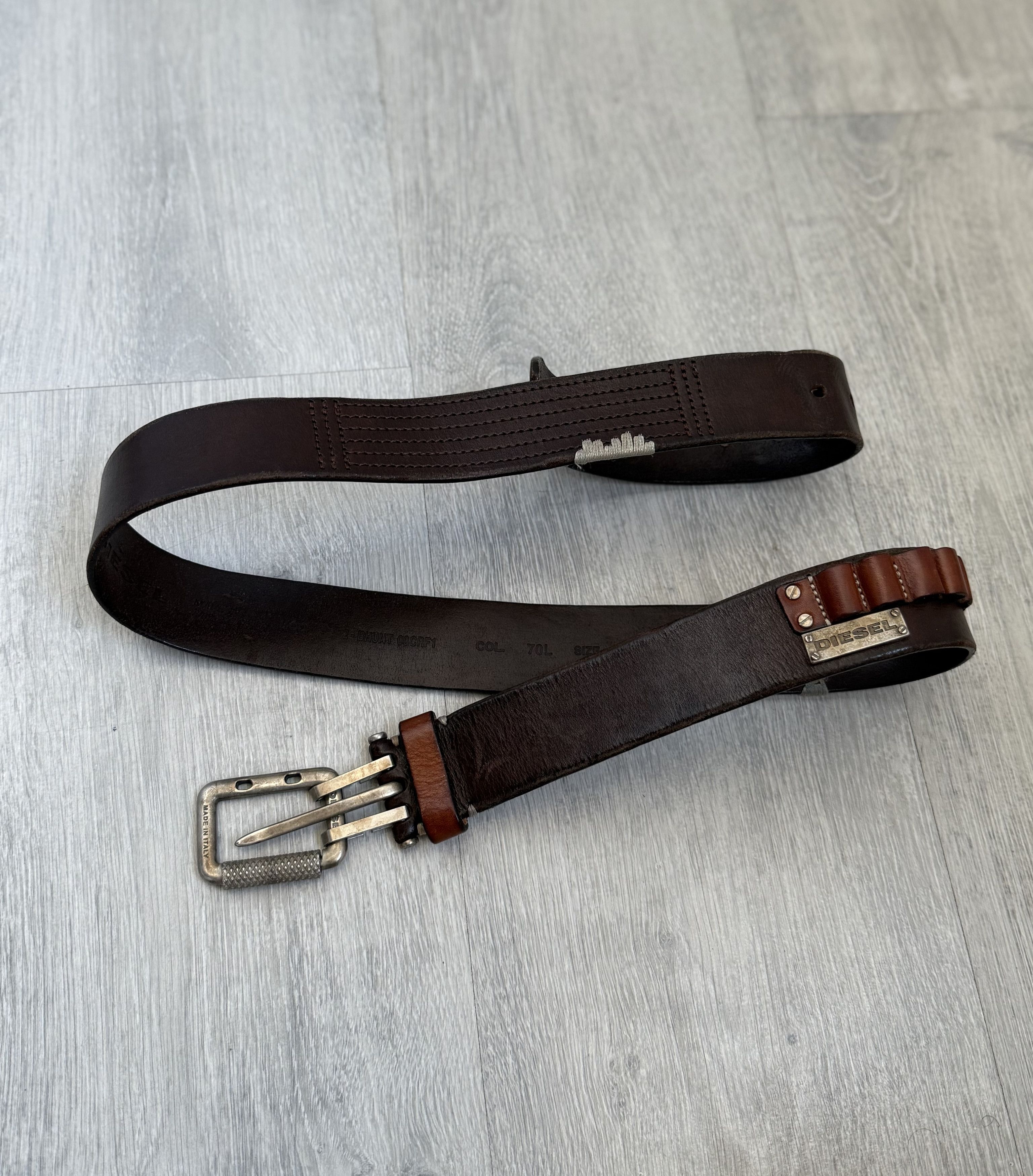 Diesel RARE Vintage Diesel cartridge loops cowboy leather belt Size ONE SIZE - 1 Thumbnail