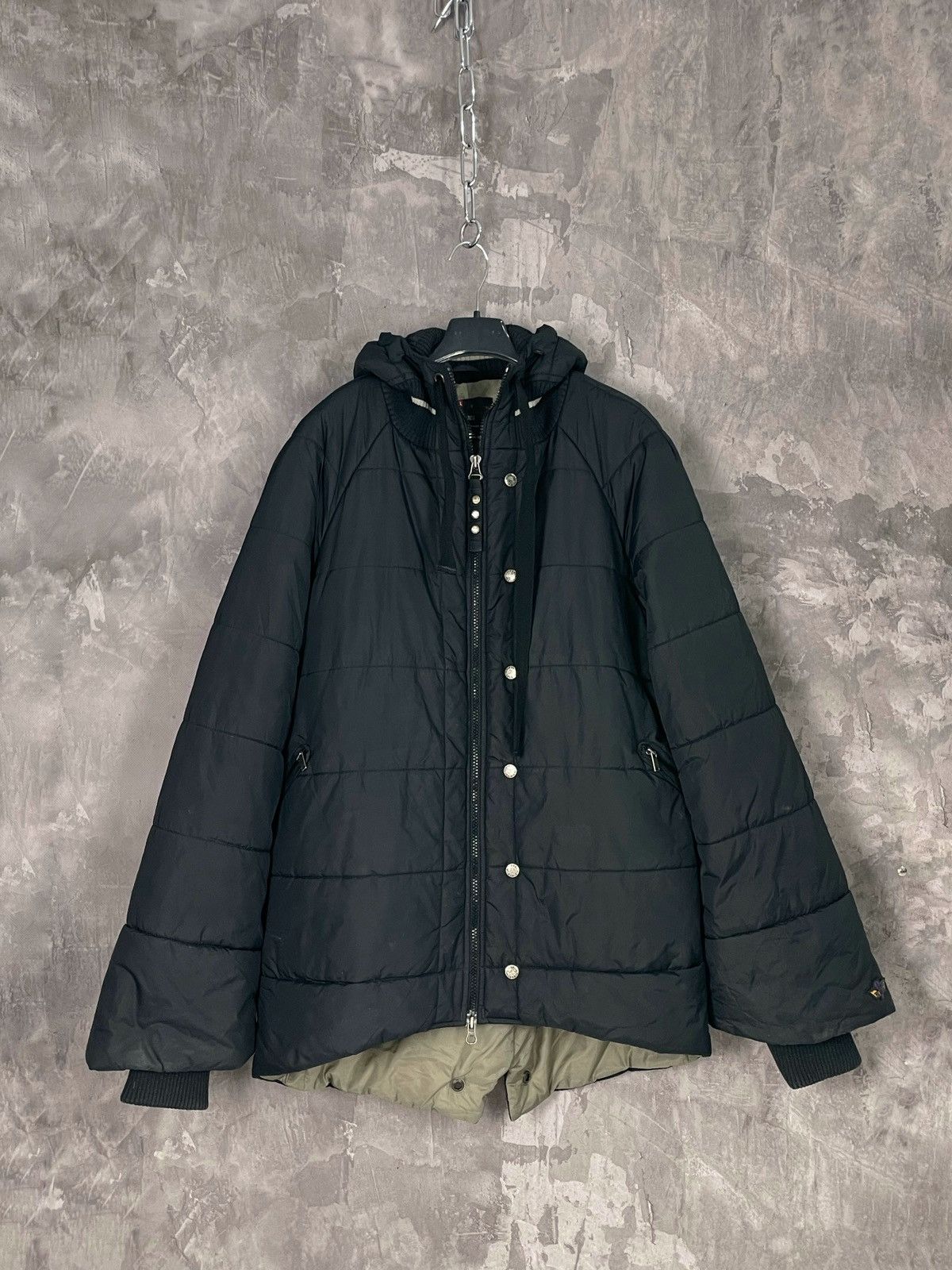 Diesel × Japanese Brand Diesel Y2K Vintage Long Puffer Avant Garde Jacket Hooded Size XL / US 12-14 / IT 48-50 - 1 Thumbnail