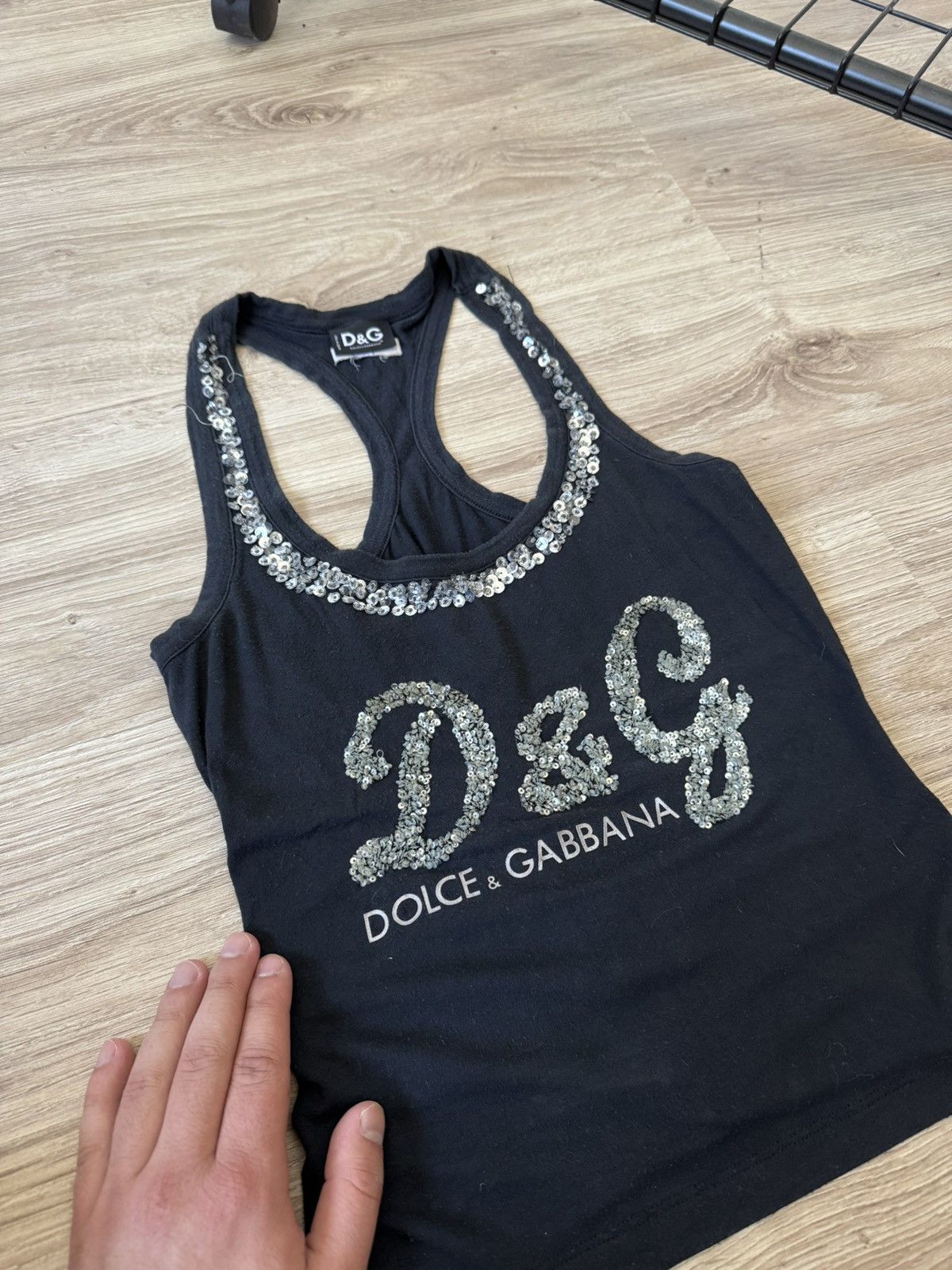 Vintage Y2K Dolce & Gabbana Big Logo Tank Top