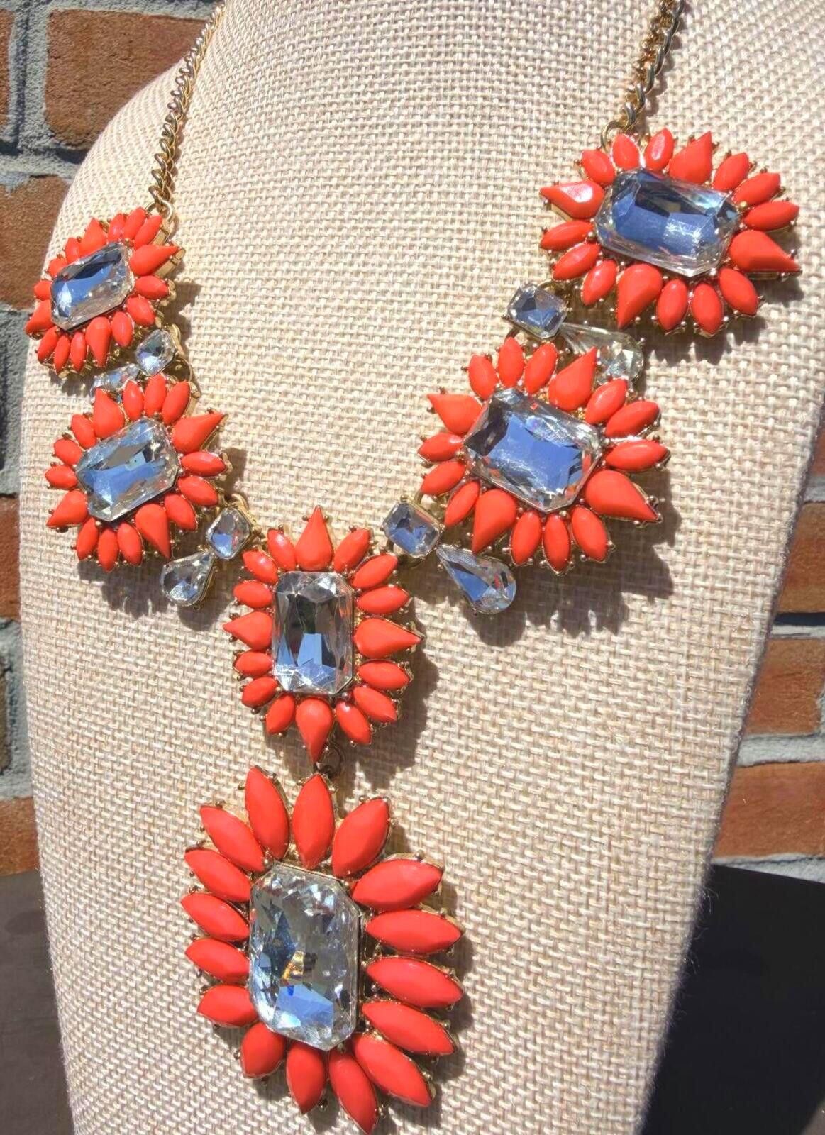 Natasha Zinko Natasha Coral Crystal Statement Necklace Bold Size ONE SIZE - 6 Thumbnail