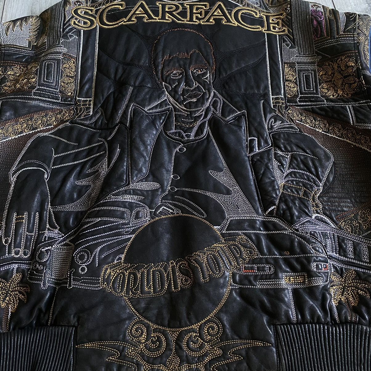 Al Wissam Al Wissam Scarface Al Pacino Leather Jacket AOP Vintage Y2K Size US XL / EU 56 / 4 - 8 Thumbnail