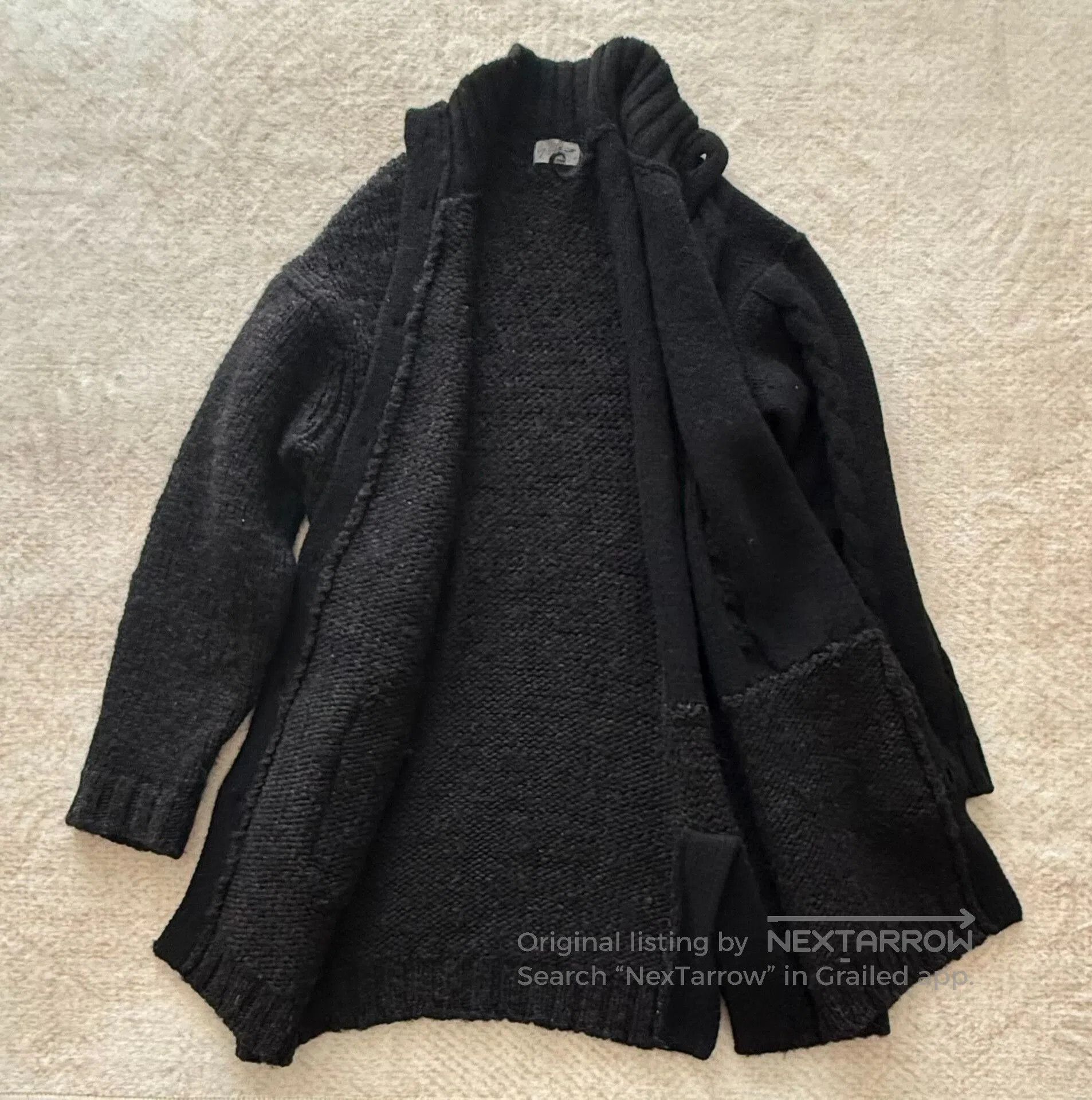 Yohji Yamamoto Yohji Yamamoto Wool Asymmetrical Sweater Coat. Size US M / EU 48-50 / 2 - 1 Thumbnail