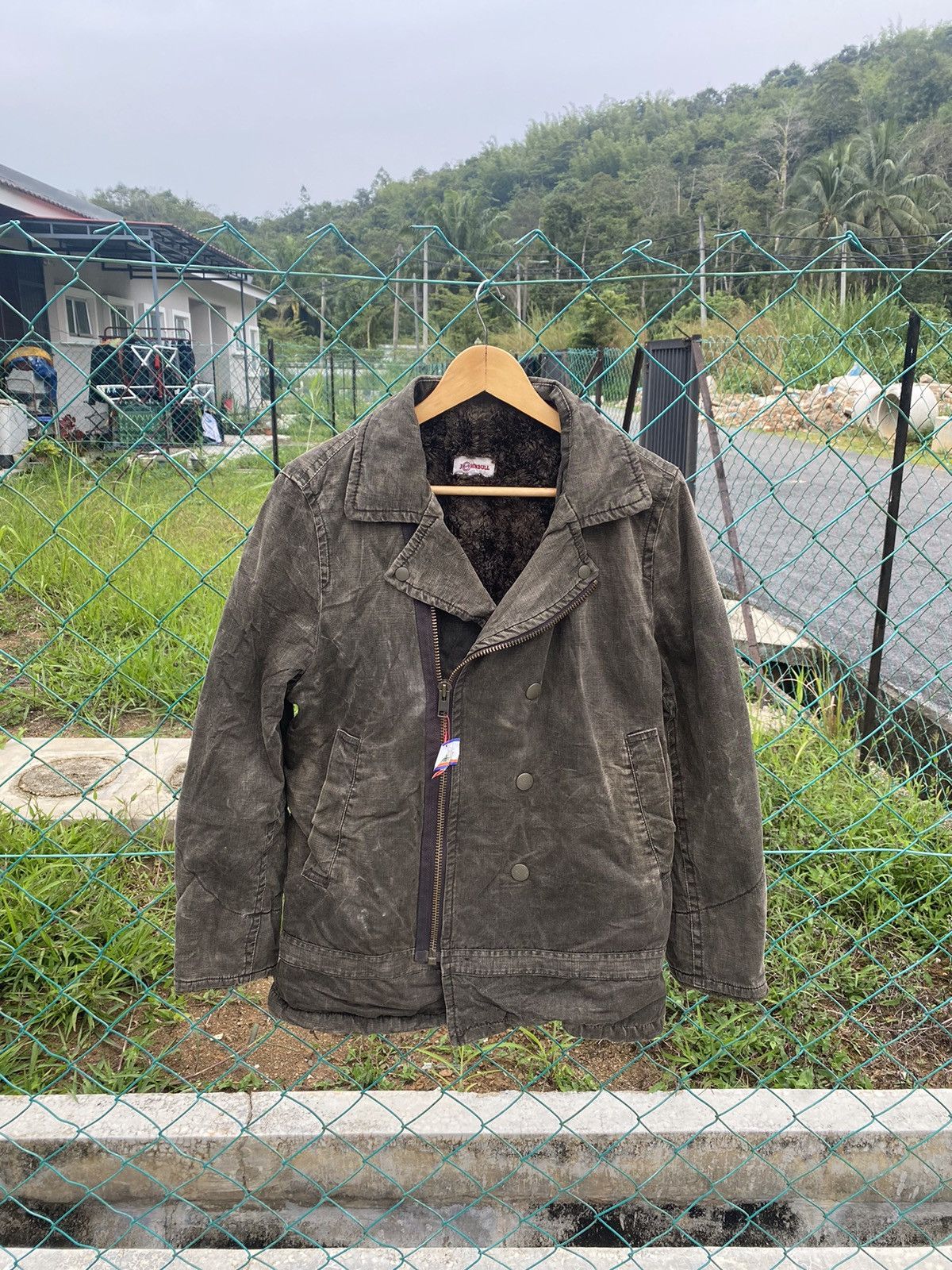 image of If Six Was Nine x John Bull Steals John Bull Faux Fur Liner Jacket in Olive Green, Women's (Size Me