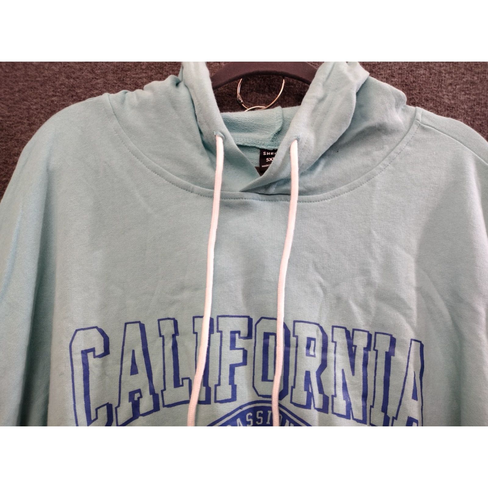 Shein SHEIN California West Coast Sweatshirt Women Blue 5XL California Logo Pullover Crew Neck Long Sleeve Solid All Seasons 5XL Womens Sweatshirt Size XXL / US 16-18 / IT 52-54 - 3 Thumbnail