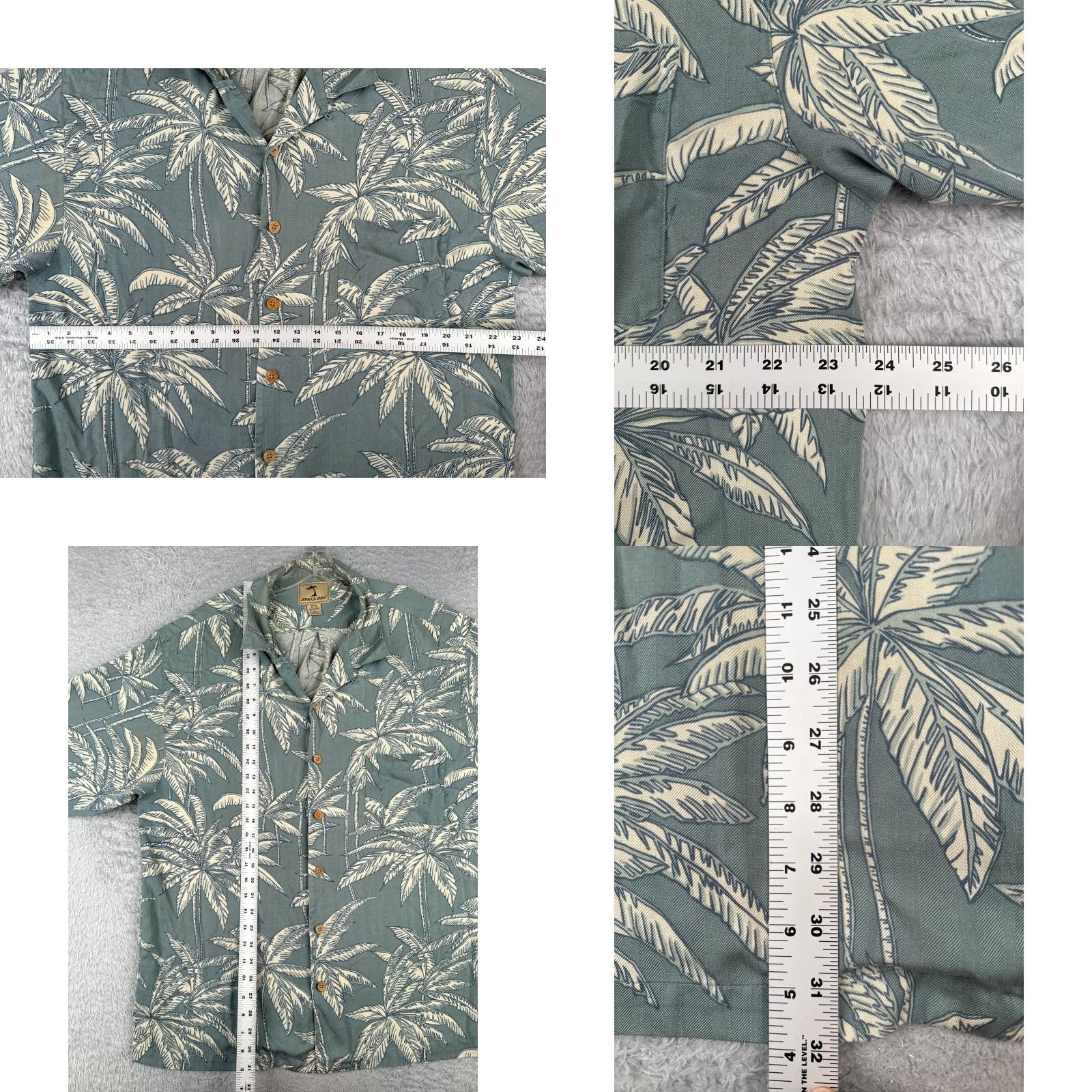 Vintage Jamaica Jaxx Button-Up Shirt Men 2XL Blue Floral Hawaiian Silk Summer Vacation Size US XXL / EU 58 / 5 - 8 Thumbnail