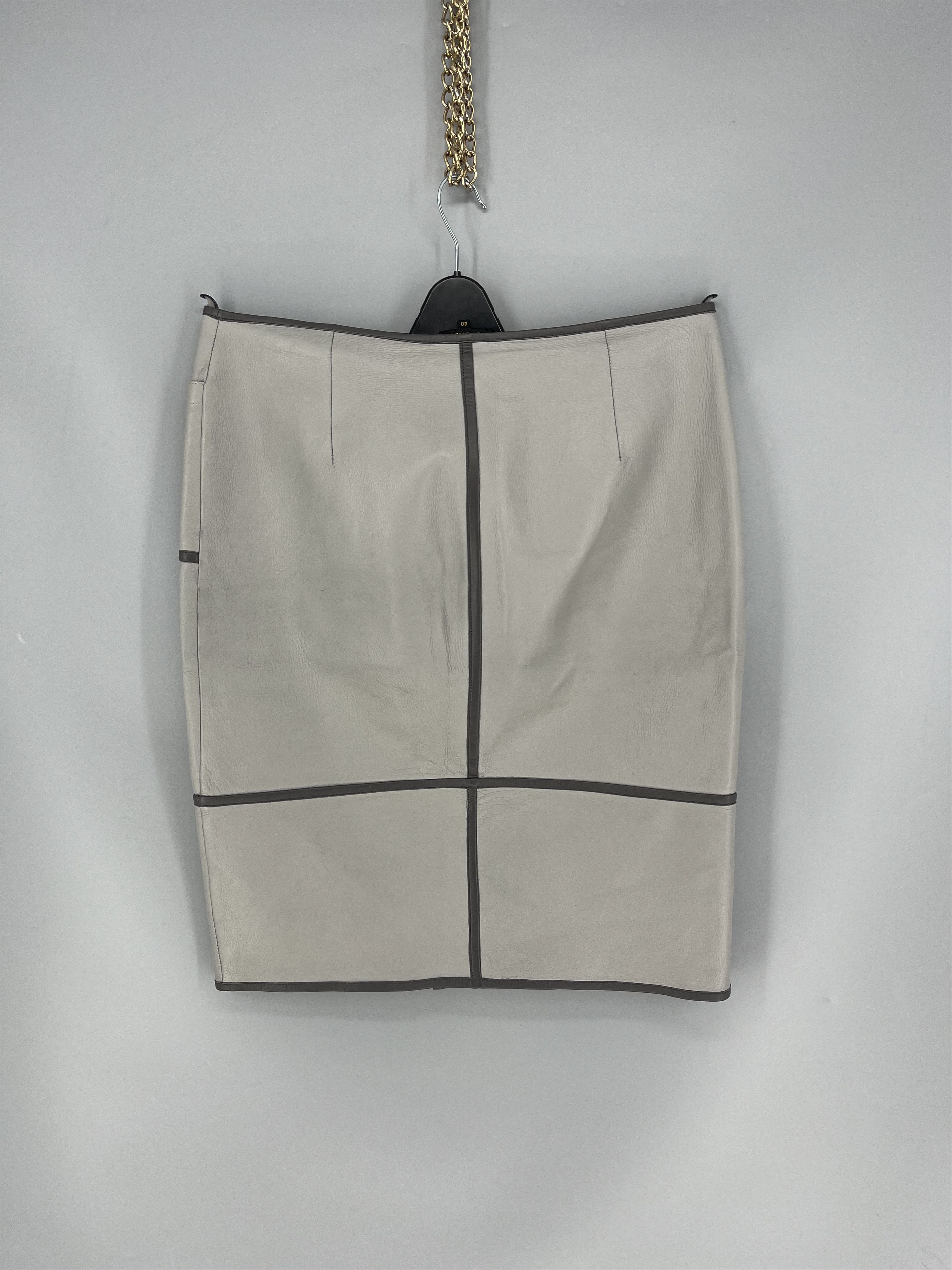 Escada Escada Vintage Leather Zip Skirt Size 40 Size 40" / US 18 - 10 Thumbnail