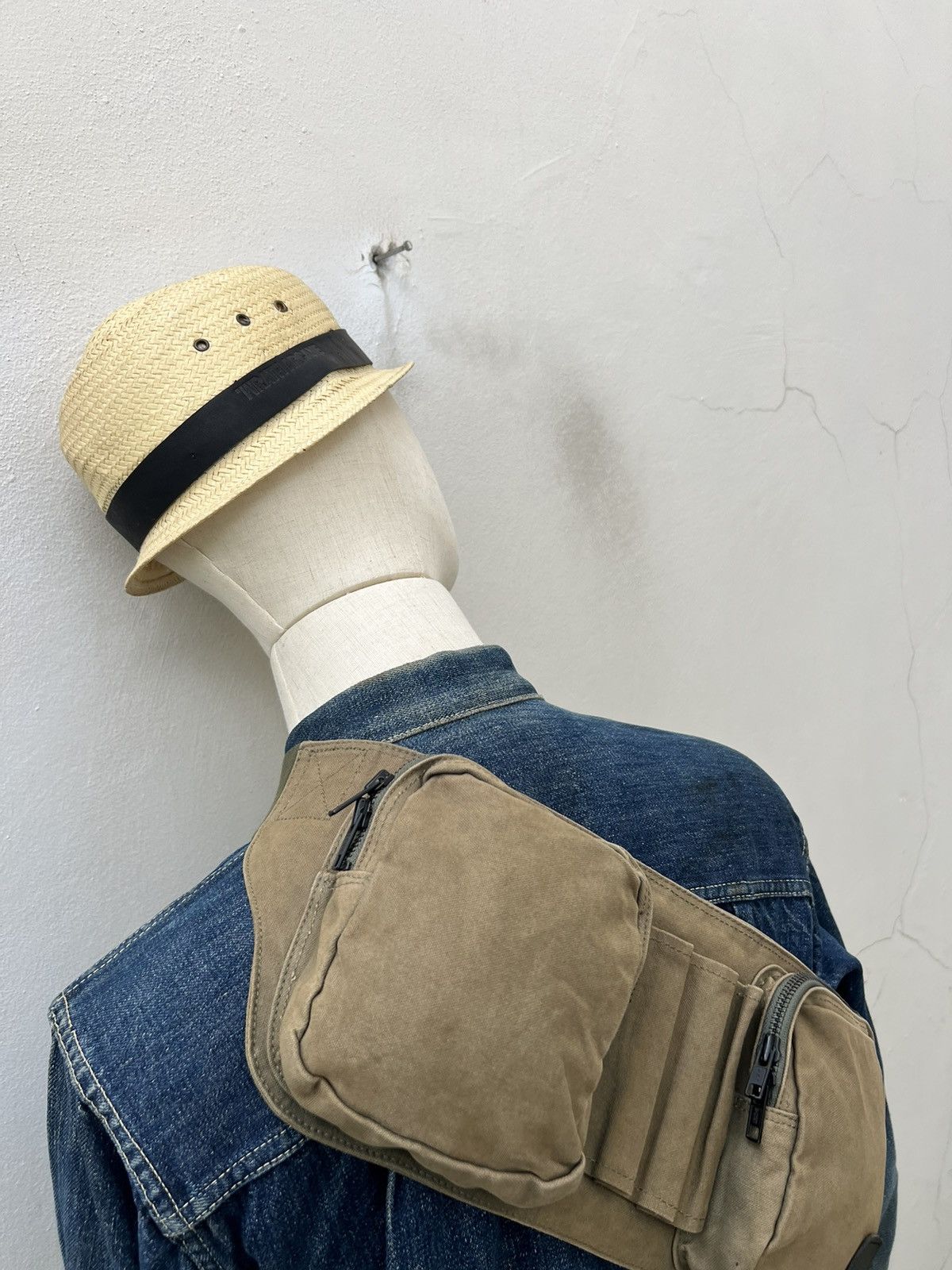 Lad Musician Vintage Lad Musician Faded Olive Green Military Chest Bag Size ONE SIZE - 8 Thumbnail