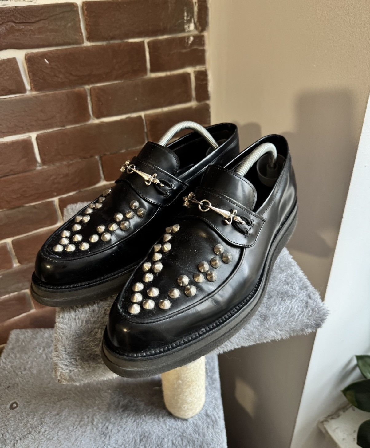 Leather Vintage Cesare Paciotti Studded Platform Derby Leather Shoes Size US 7 / EU 40 - 1 Thumbnail