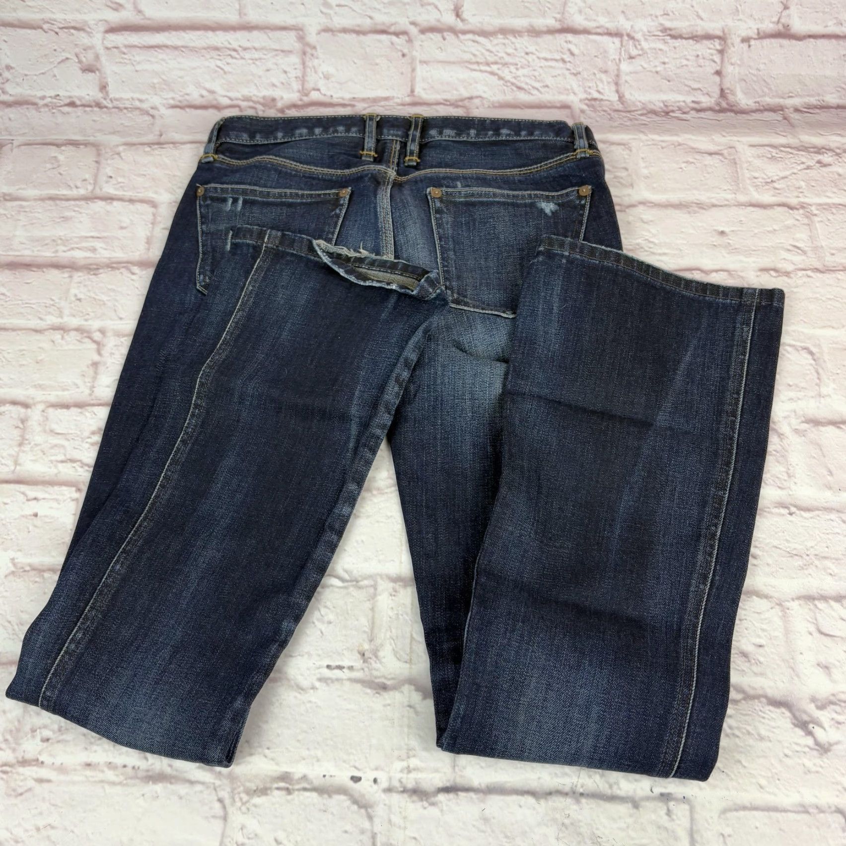 Madewell Madewell Jeans Womens 28W x 30L Medium Wash Low Rise Straight Stretch Denim Shirt? Size 28" / US 6 / IT 42 - 4 Thumbnail