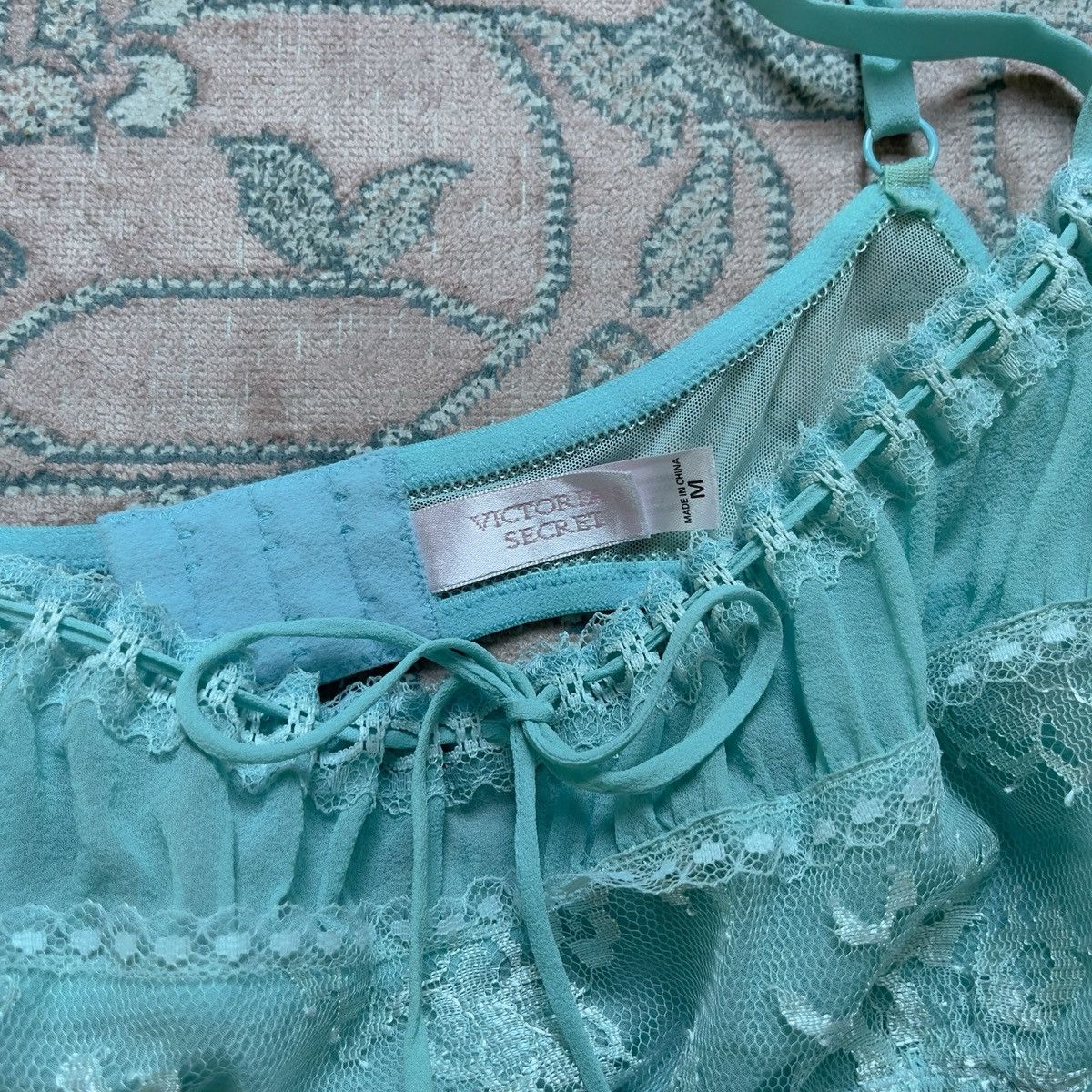 Victoria's Secret Victoria’s Secret Blue Silk Mini Slip Dress (M) Size M / US 6-8 / IT 42-44 - 13 Thumbnail