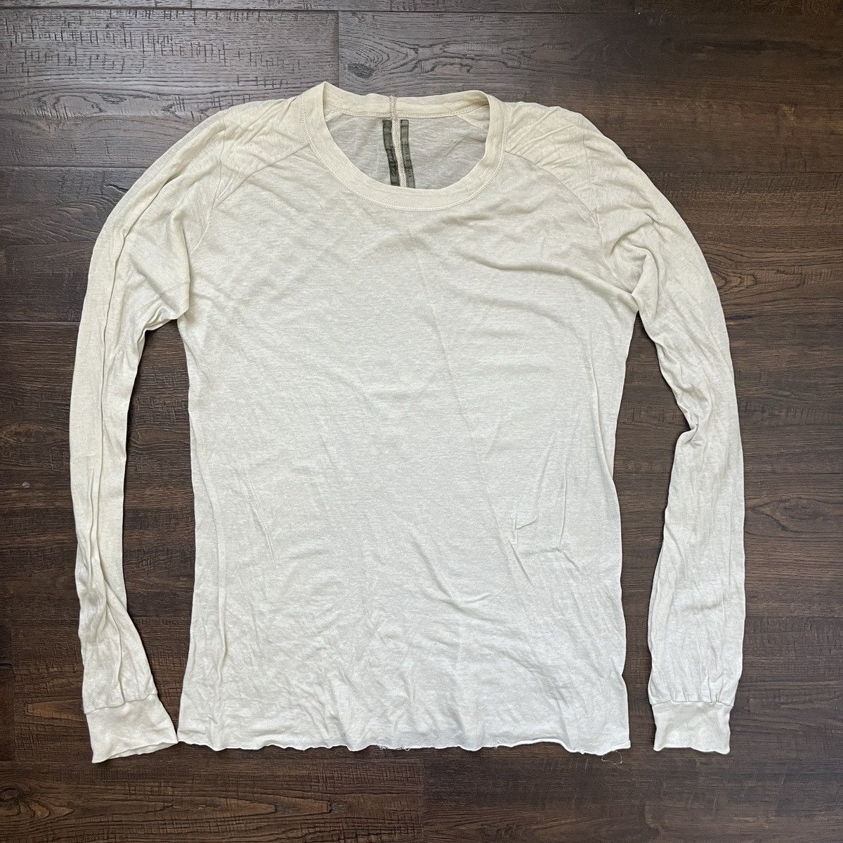 image of Rick Owens Fw07 Exploder Gauze Longsleeve in Beige, Men's (Size Small)