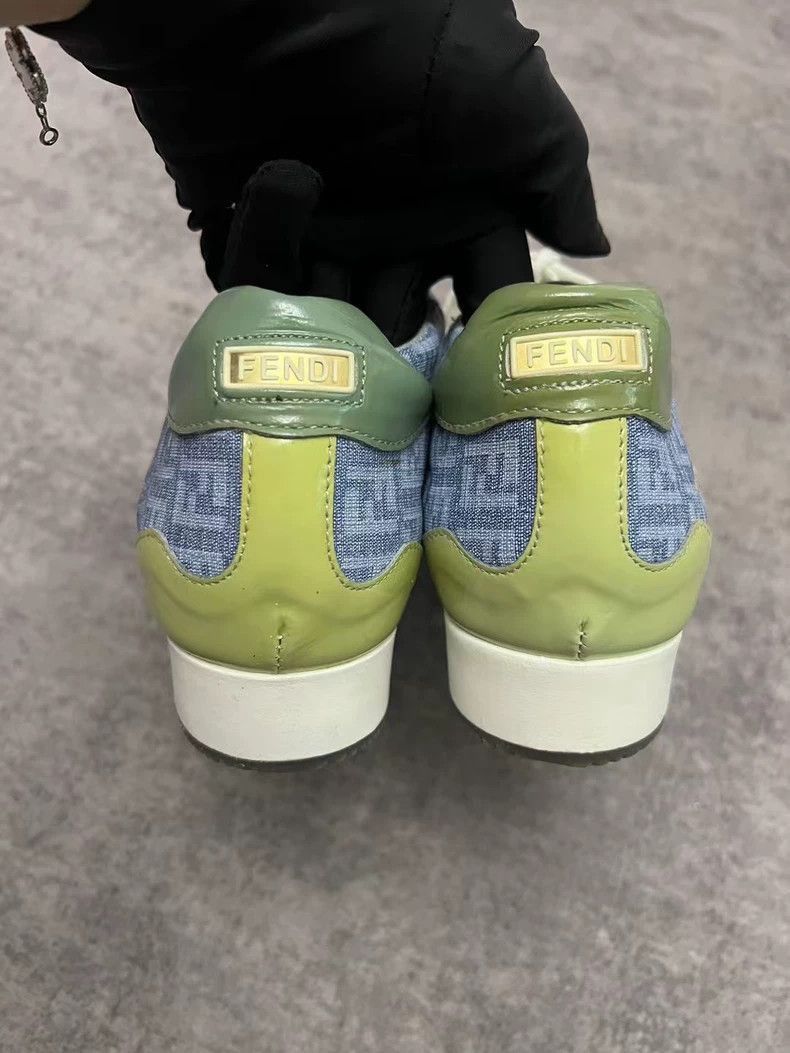 Fendi Fendi Denim and Leather Sport Sneakers Size 37 Size US 6.5 / EU 39-40 - 6 Thumbnail