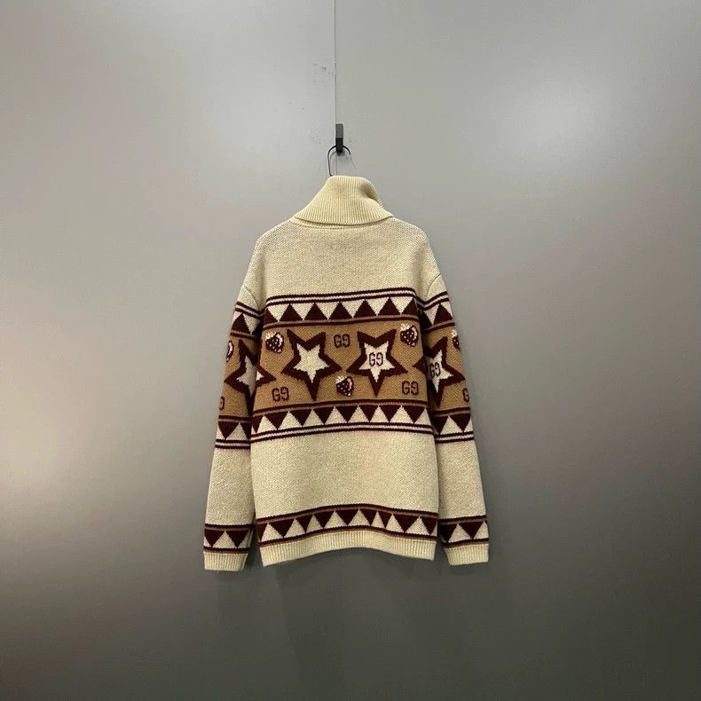 Gucci Gucci Beige star-printed turtleneck sweater Size US XS / EU 42 / 0 - 2 Thumbnail