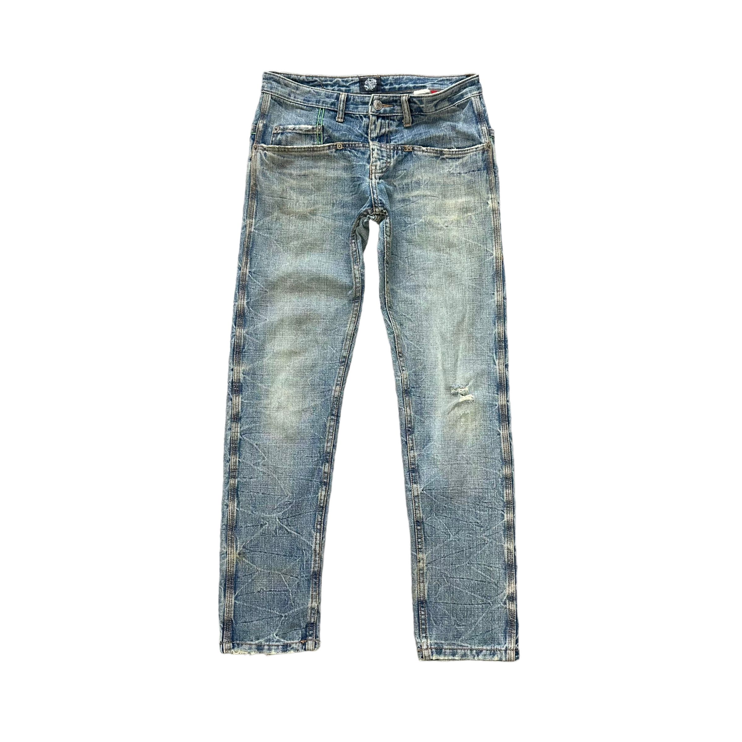 Japanese Brand CHOUETTE NICE DESIGN 7 POCKET JEANS #7790-176 Size 30" / US 8 / IT 44 - 1 Thumbnail