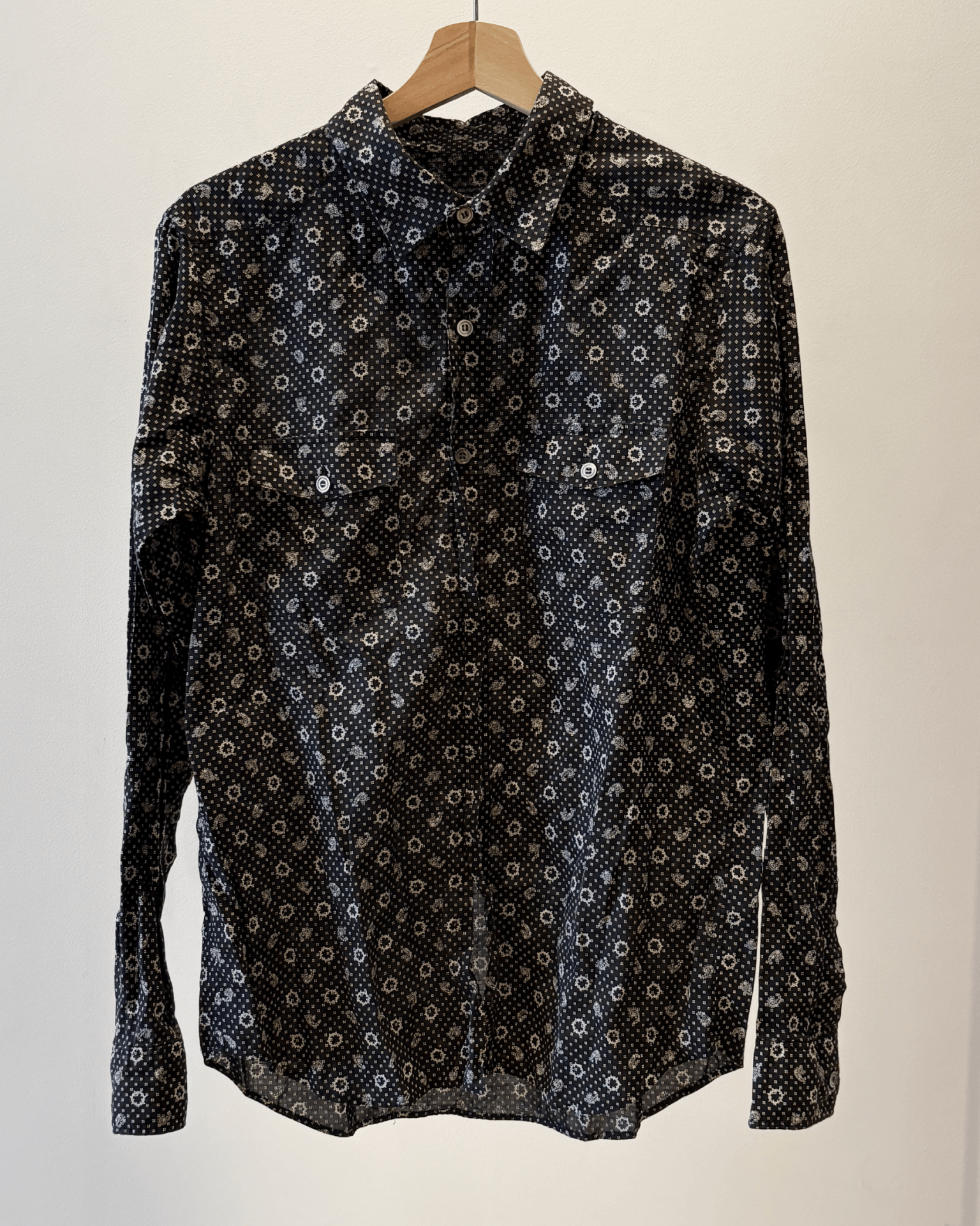 Final Home Black Paisley Shirt Size US M / EU 48-50 / 2 - 1 Thumbnail
