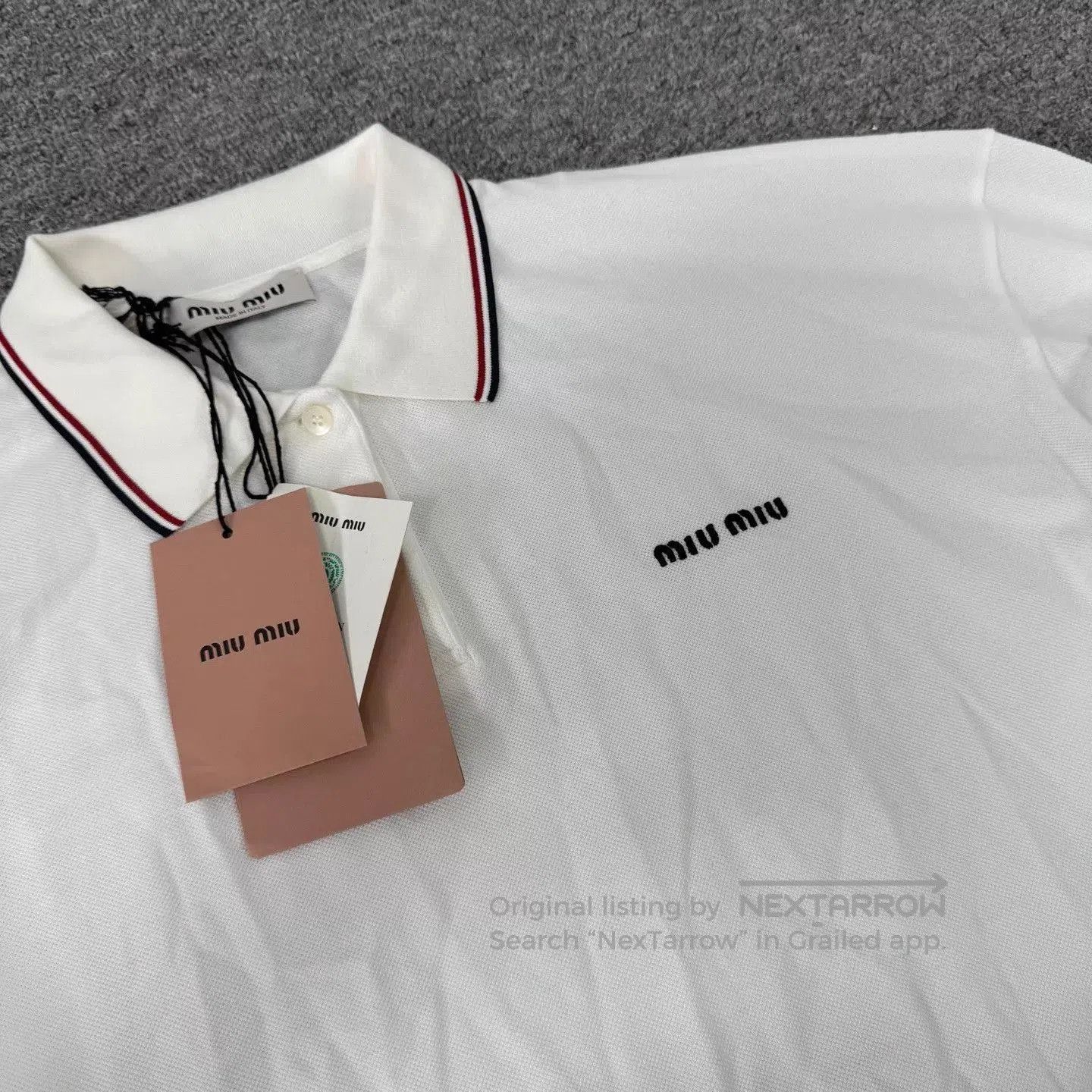 Miu Miu Long Sleeve Polo Shirt in Multi. Size US L / EU 52-54 / 3 - 4 Thumbnail