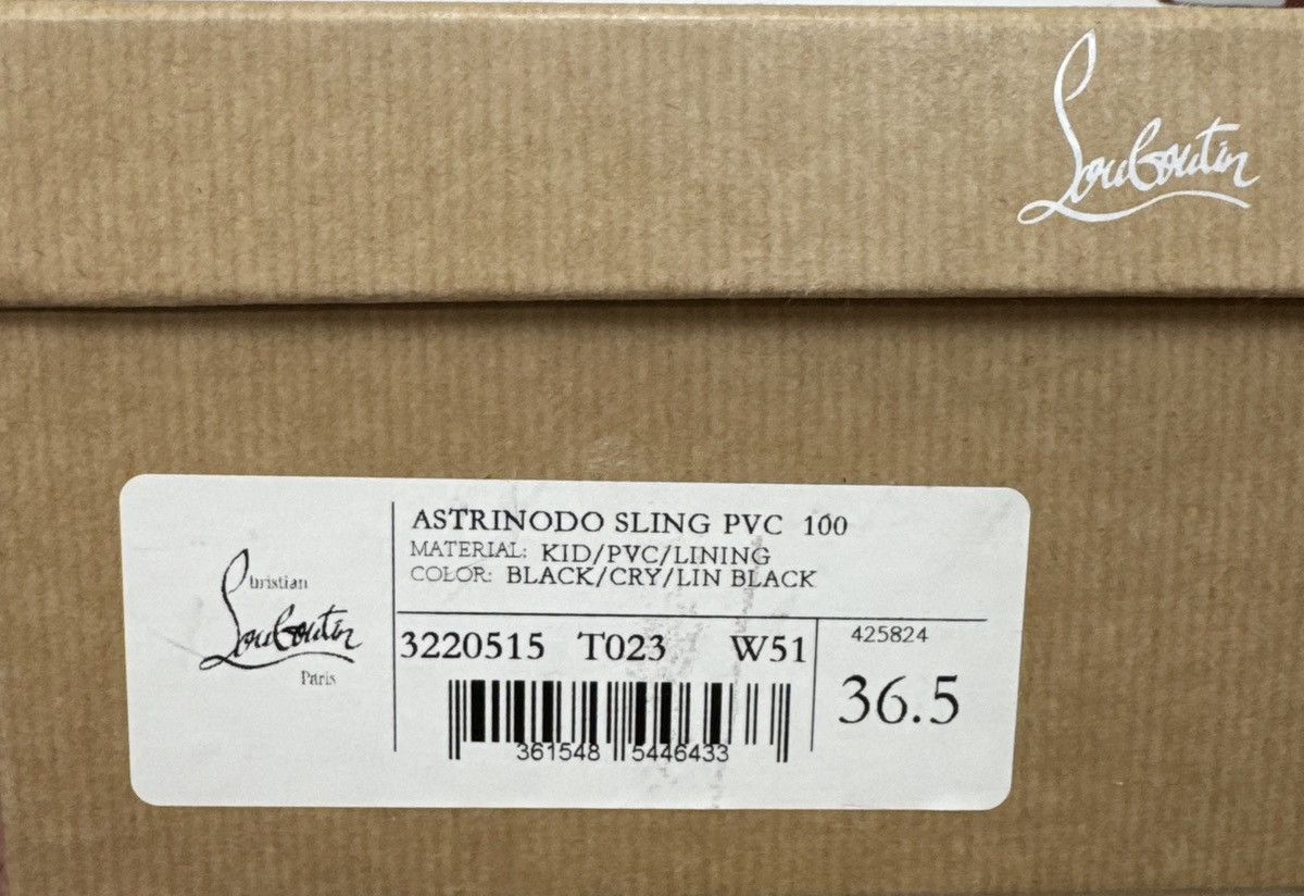 Christian Louboutin Christian Louboutin Astrinodo Sling PVC 100 Heels Size US 5.5 / IT 35.5 - 15 Thumbnail
