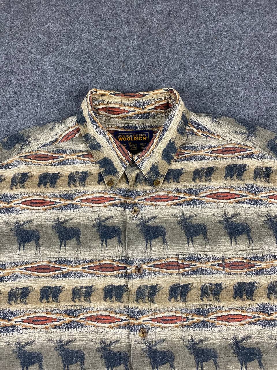 Woolrich Woolen Mills john rich & bros woolrich shirt navajo design Size US XL / EU 56 / 4 - 2 Thumbnail
