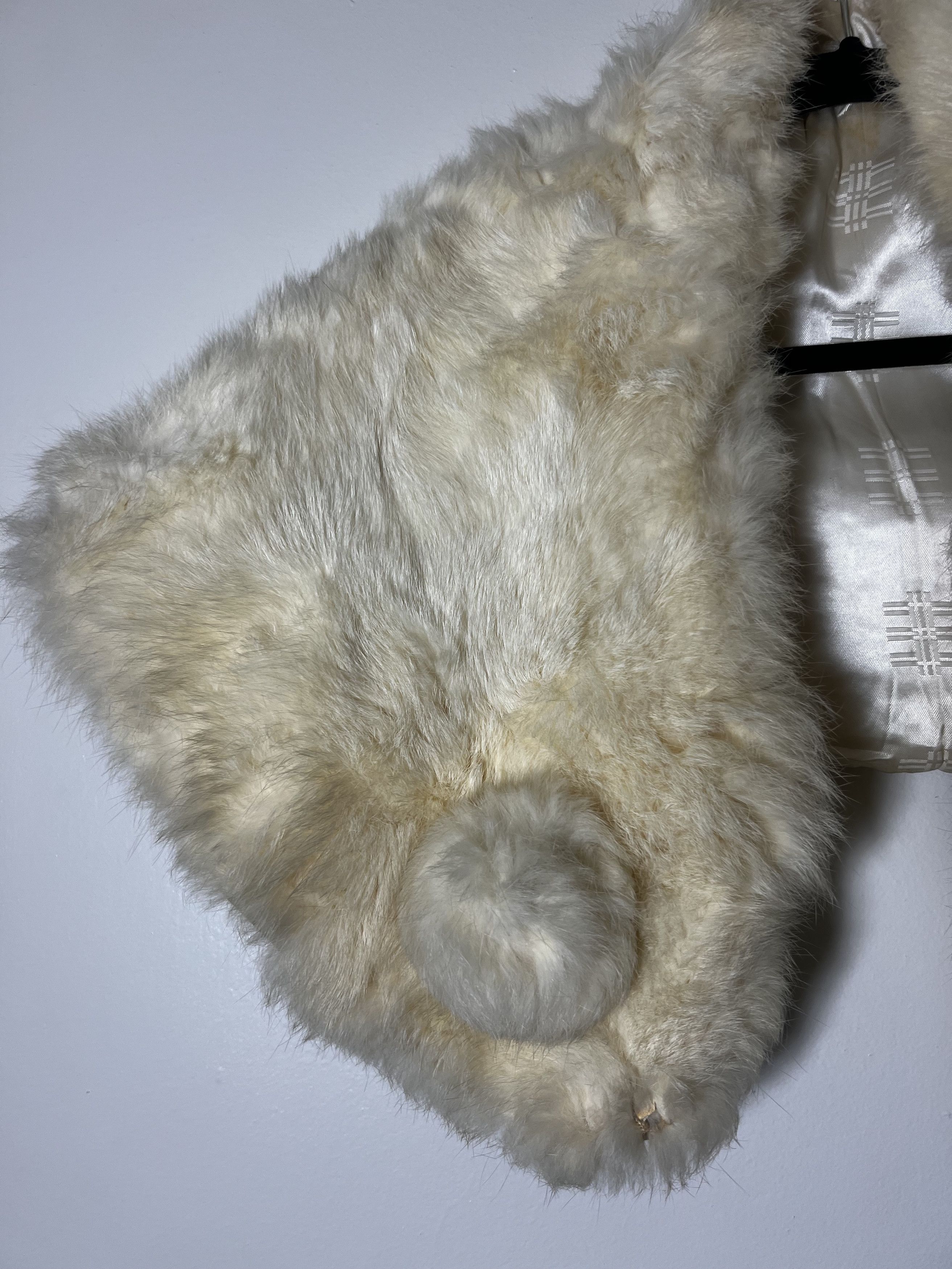Other × Vintage Vintage White Fur Wrap - Stole Coat Size ONE SIZE - 3 Thumbnail