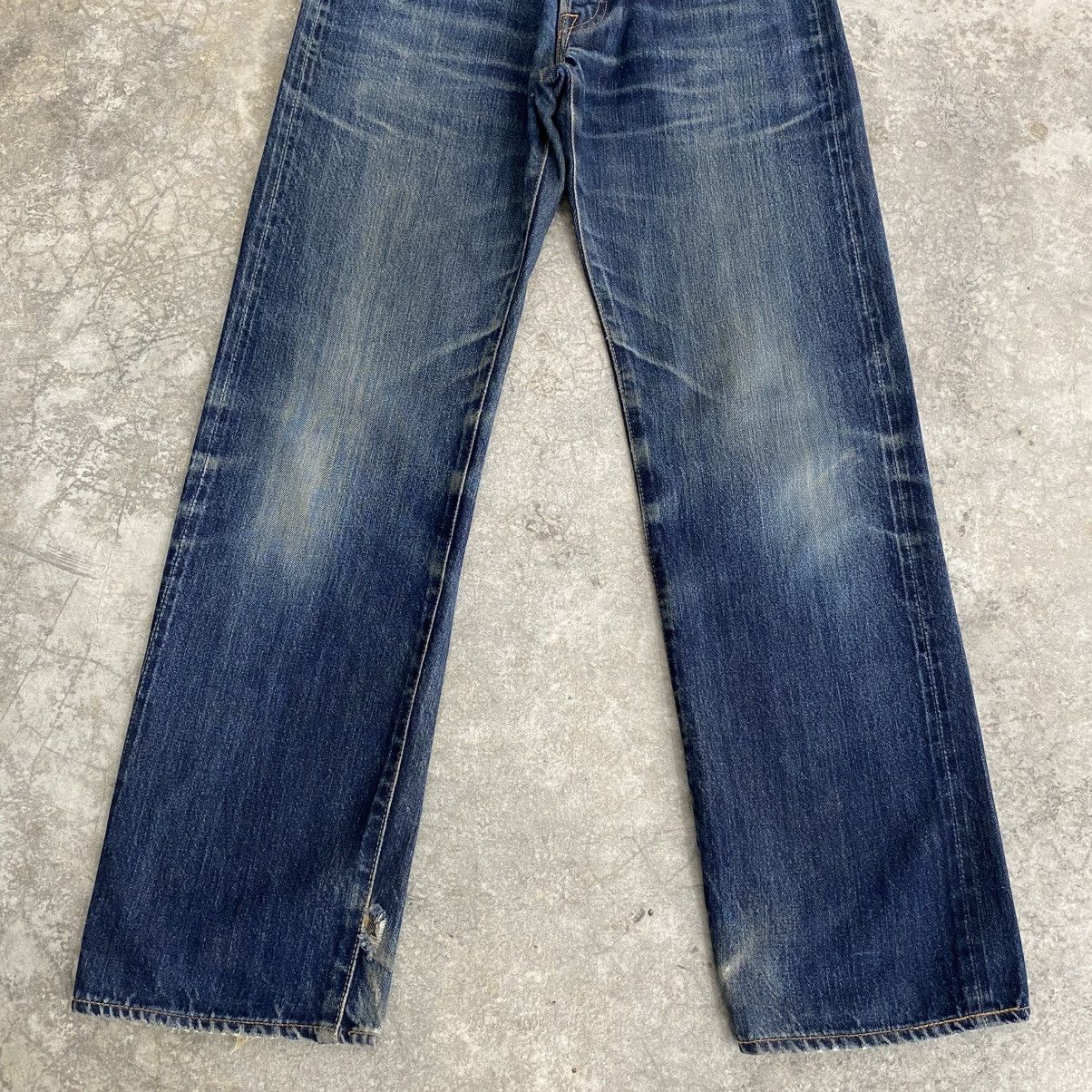 Denime Vintage Denime Japan Faded Blue Distressed Selvedge Jeans Size US 29 - 5 Thumbnail