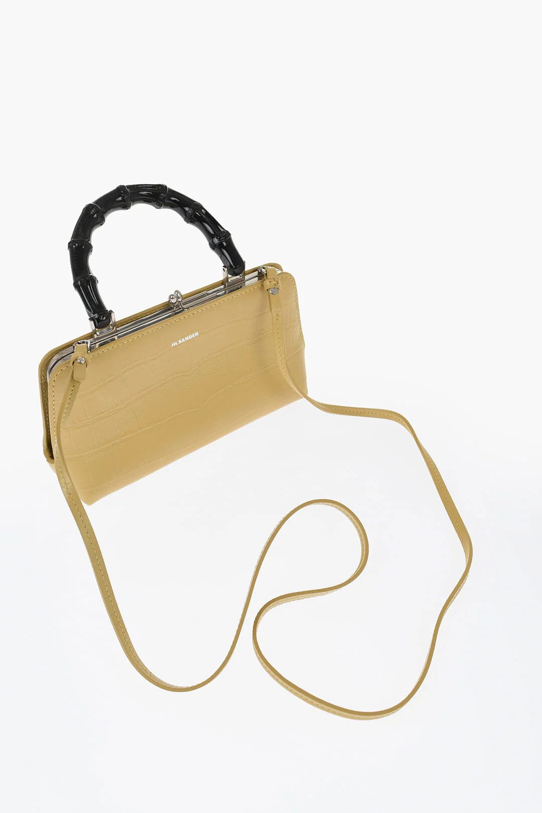 Jil Sander og1mm0626 Size: OS / Printed Leather Goji Handbag in Yellow Size ONE SIZE - 3 Thumbnail