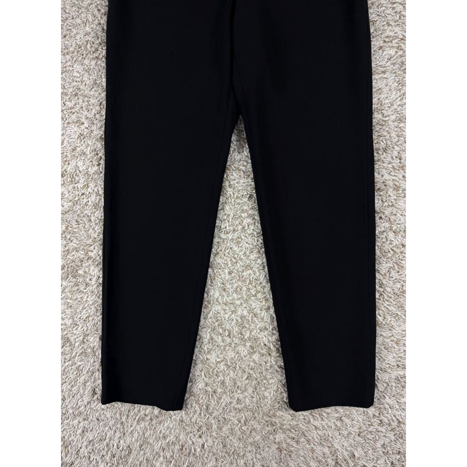 St. John St John Caviar Emma Black Straight Leg Pants Size 4 Size 27" / US 4 / IT 40 - 3 Thumbnail