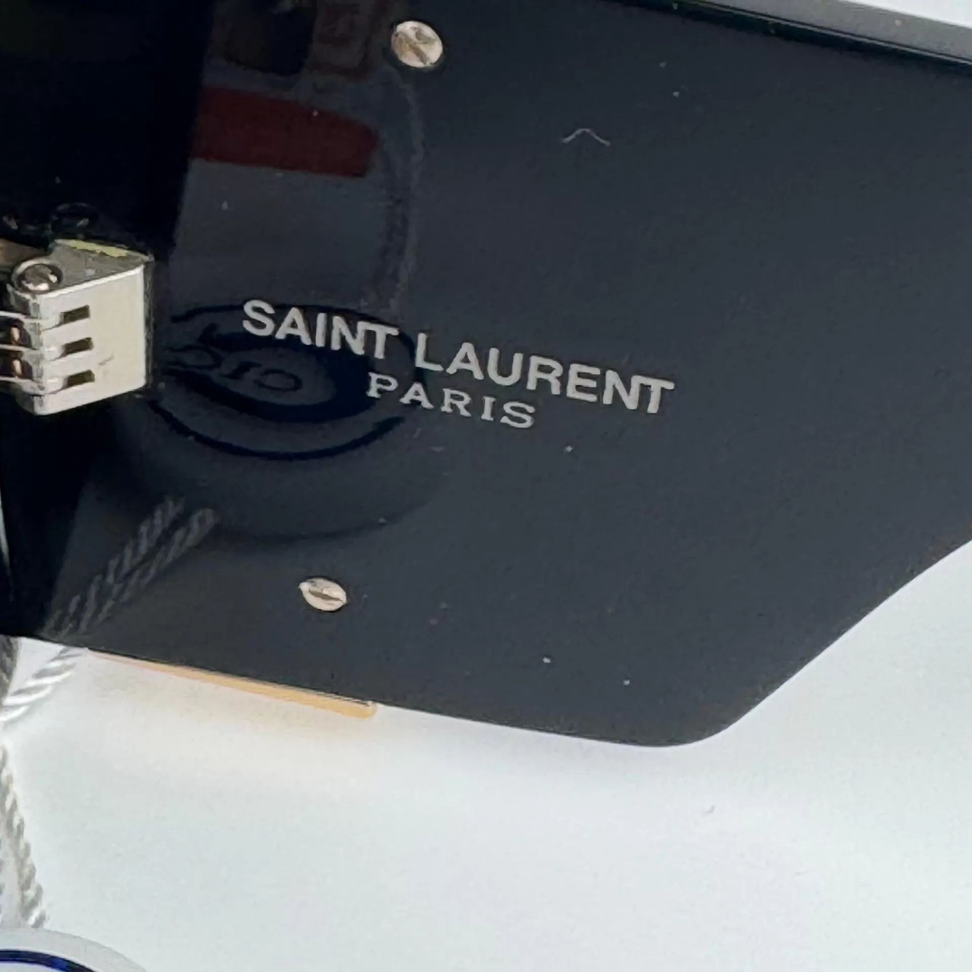 Yves Saint Laurent YSL side large logo black resin sunglasses Size ONE SIZE - 7 Thumbnail