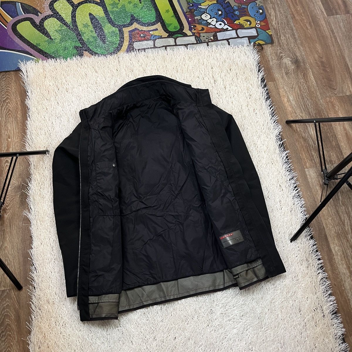 Prada Vintage Prada Black Nylon Bomber Jacket Sport Gore-Tex Size US L / EU 52-54 / 3 - 2 Thumbnail
