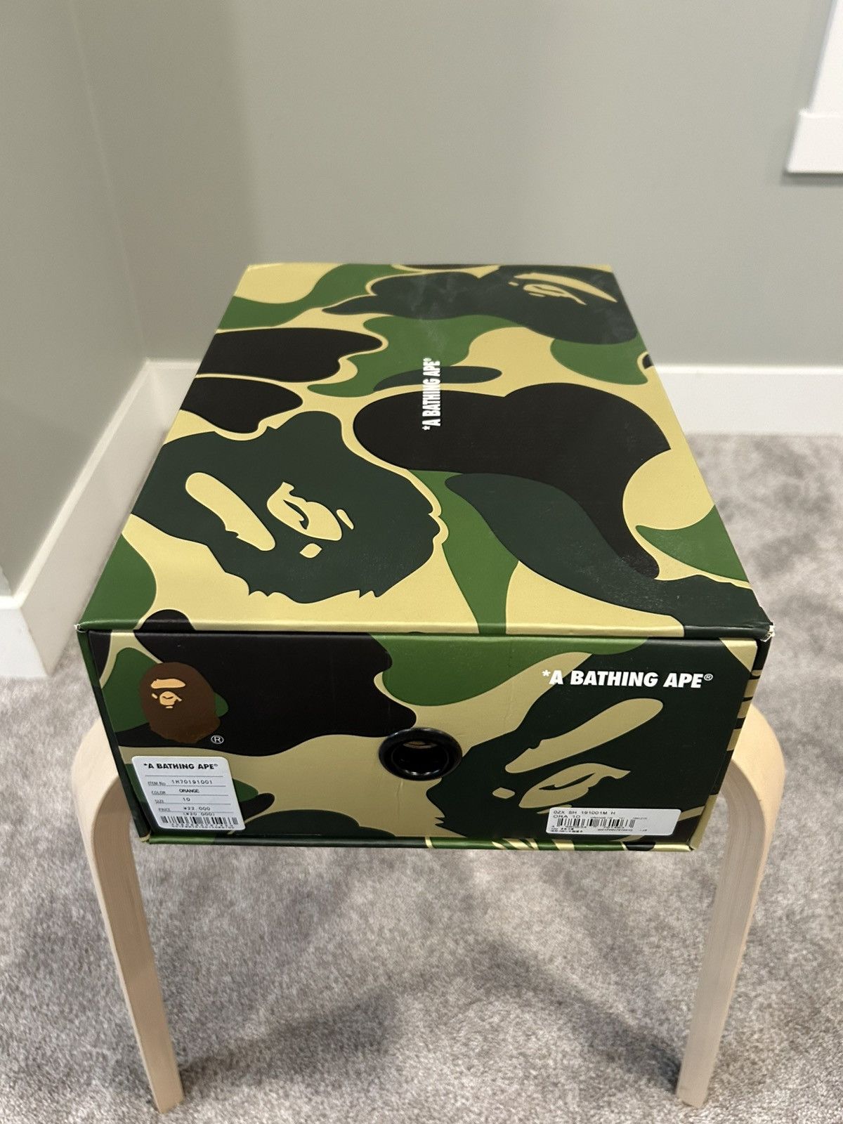 Bape A Bathing Ape Original Bapesta Low 'Orange White' Size US 10 / EU 43 - 14 Thumbnail