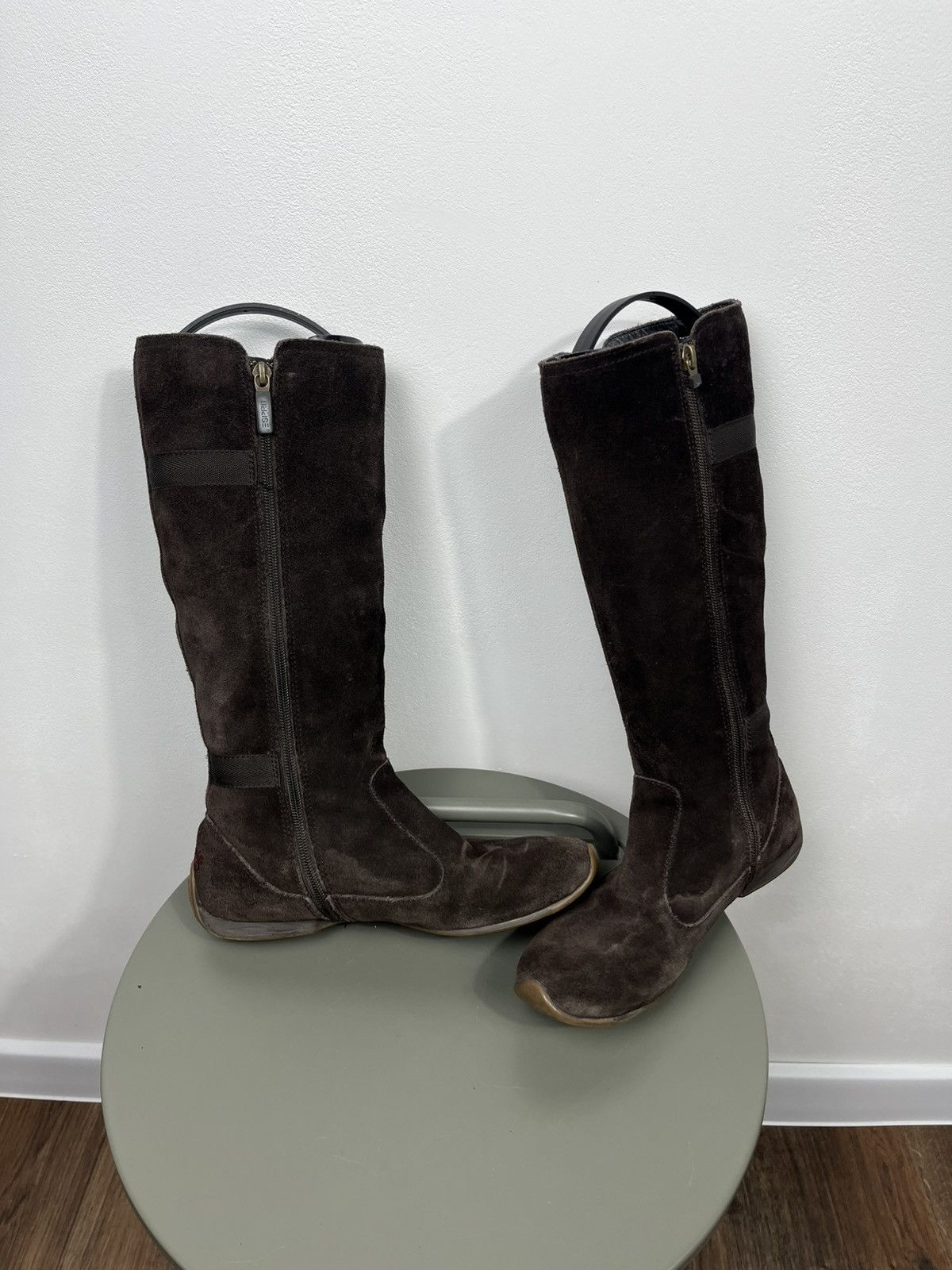Other Women’s Brown Suede Racing Boots EU 38.5 Tall Zip Size US 7.5 / IT 37.5 - 9 Thumbnail