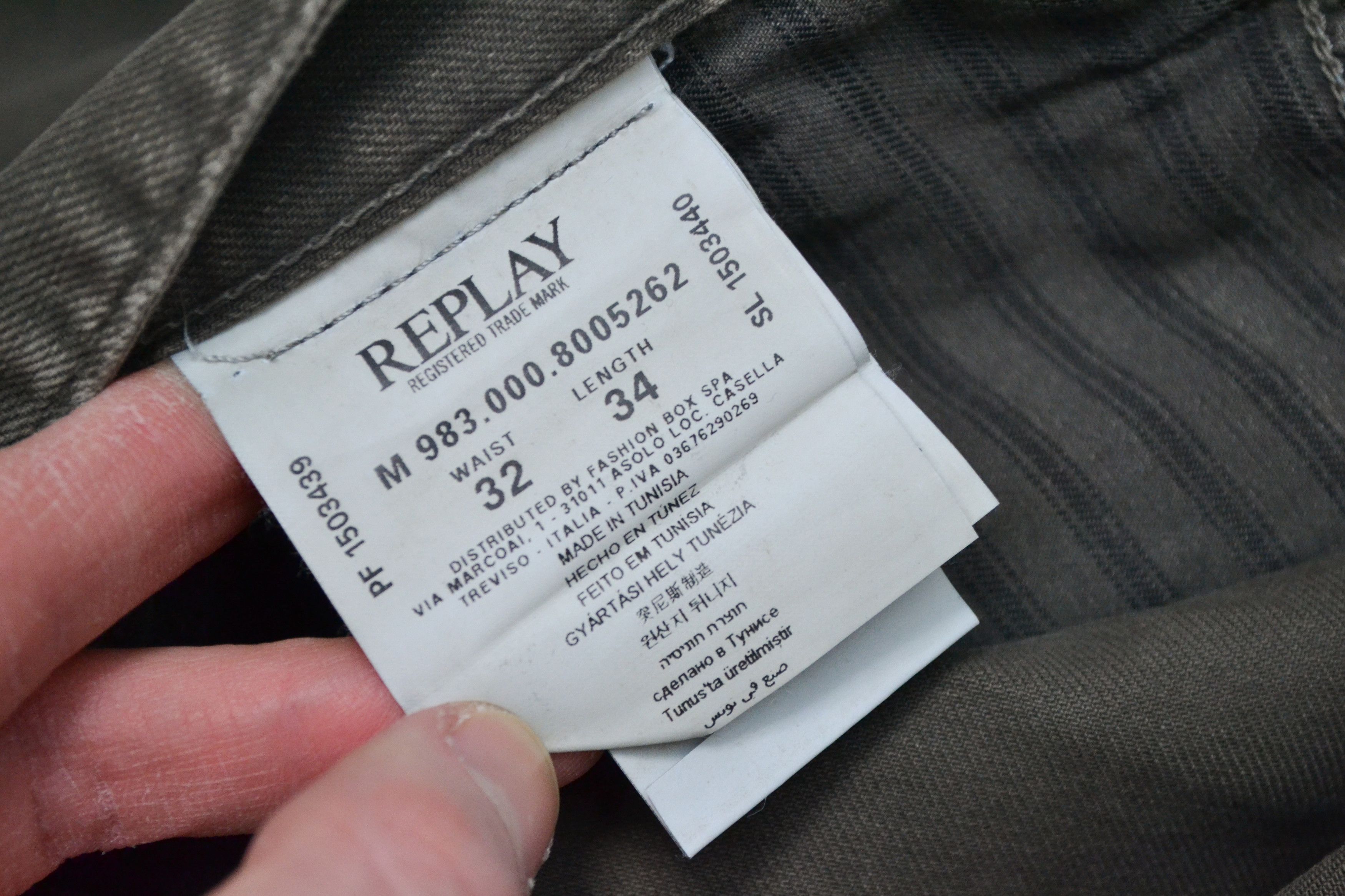 Replay Replay Waitom Gray Men’s Jeans Denim Pants Size US 32 / EU 48 - 4 Thumbnail