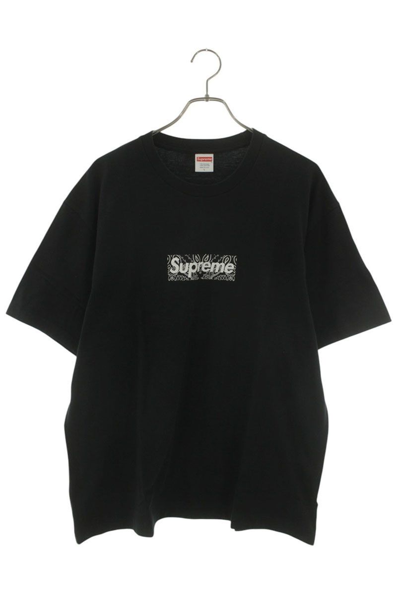 Supreme Supreme Bandana Box Logo Tee Black Size Medium FW19 | Grailed