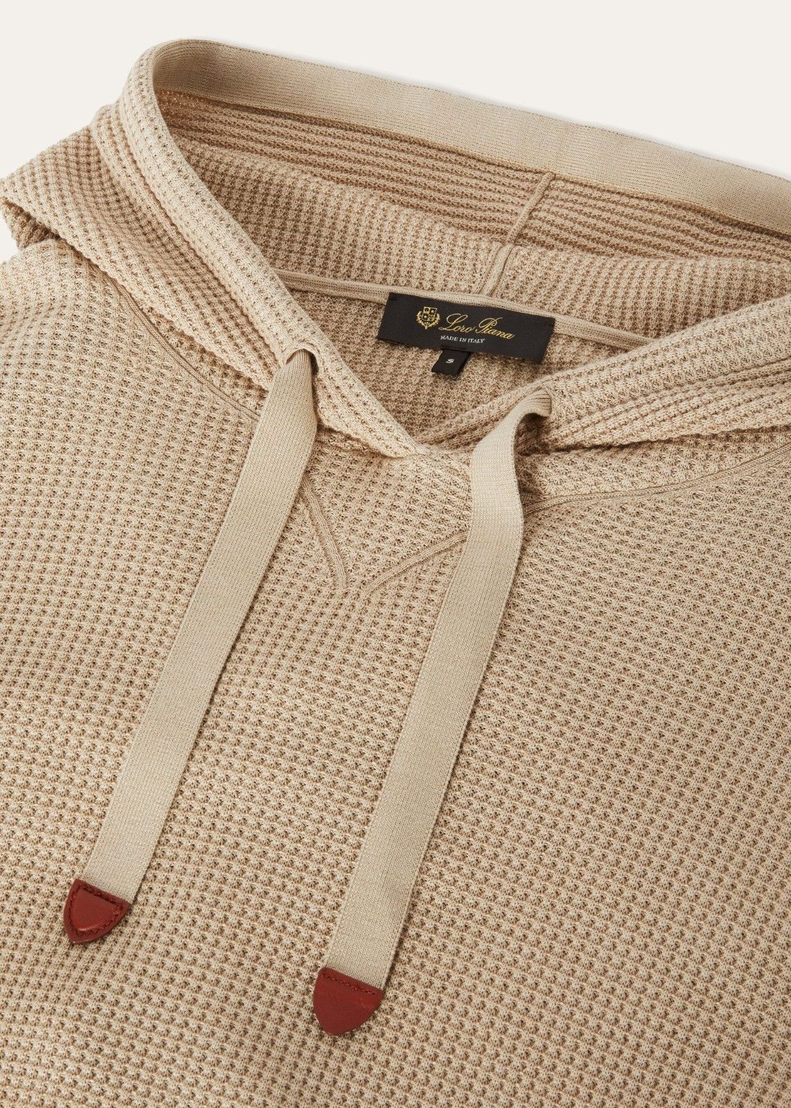 Loro Piana o1srvl11e0824 Puno Cotton Silk Hoddie in Beige Size XXL / US 16-18 / IT 52-54 - 3 Thumbnail
