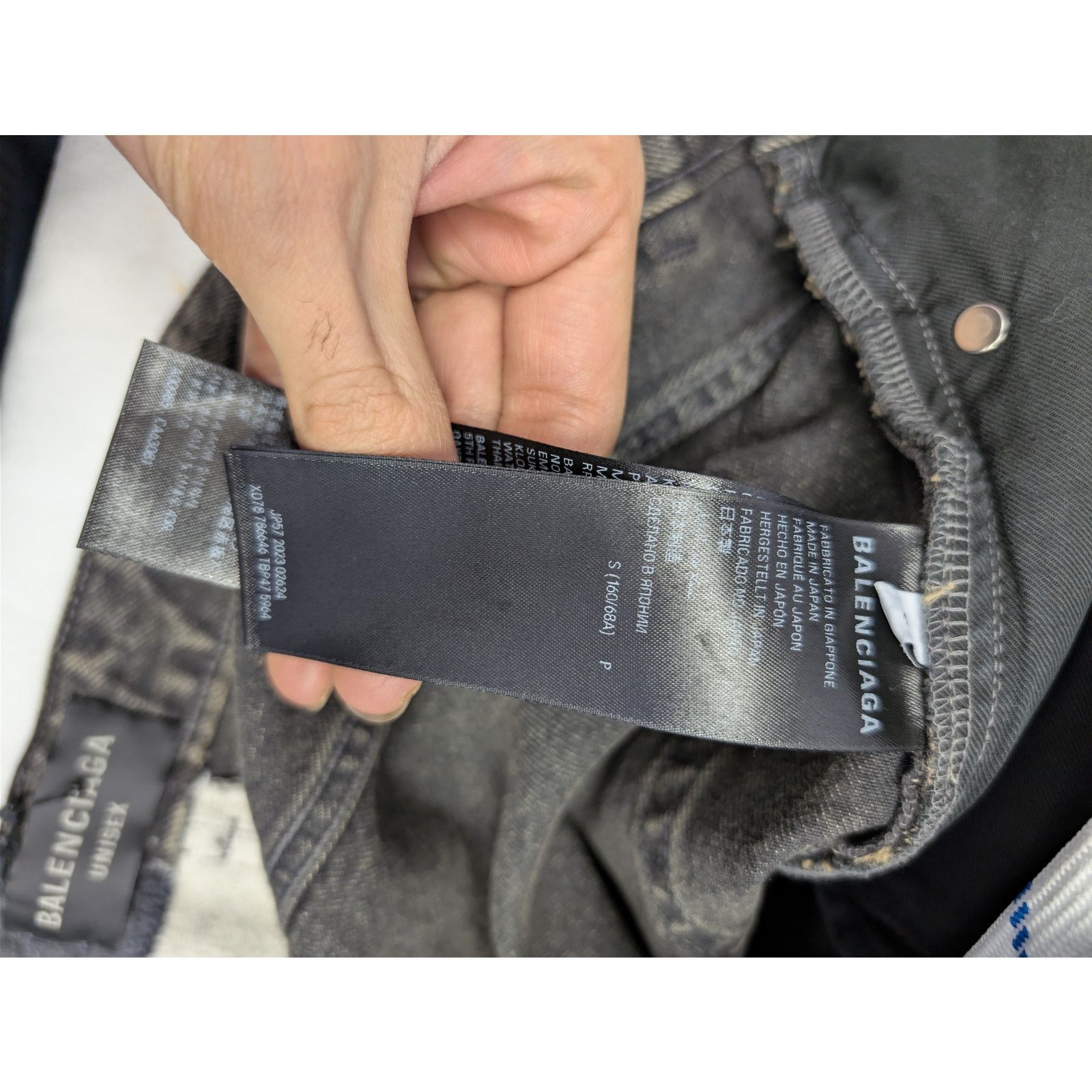 Balenciaga o1rshd1 Hybrid Baggy Pants in Dirty Bath Water Size US 30 / EU 46 - 16 Thumbnail