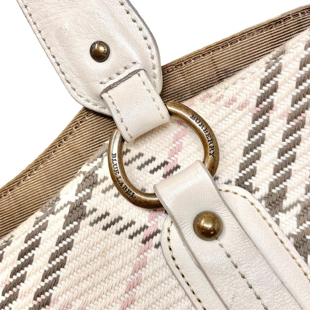 Burberry Burberry Blue Label Cream Plaid Satchel Shoulder Bag Size ONE SIZE - 8 Thumbnail