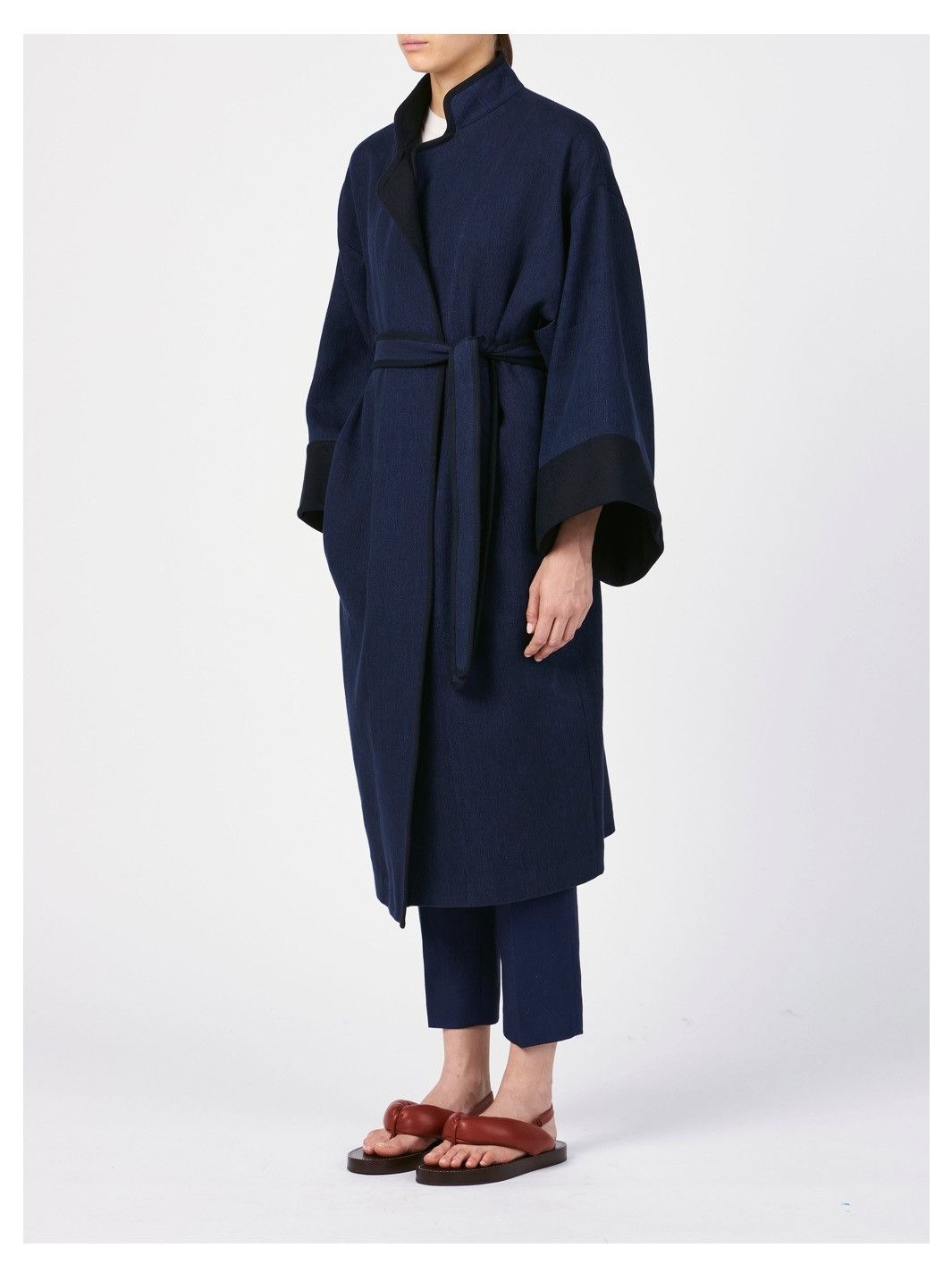 Loro Piana o1srvl11e0525 FAO0547 Armen Coat in Dark Blue Size L / US 10 / IT 46 - 3 Thumbnail