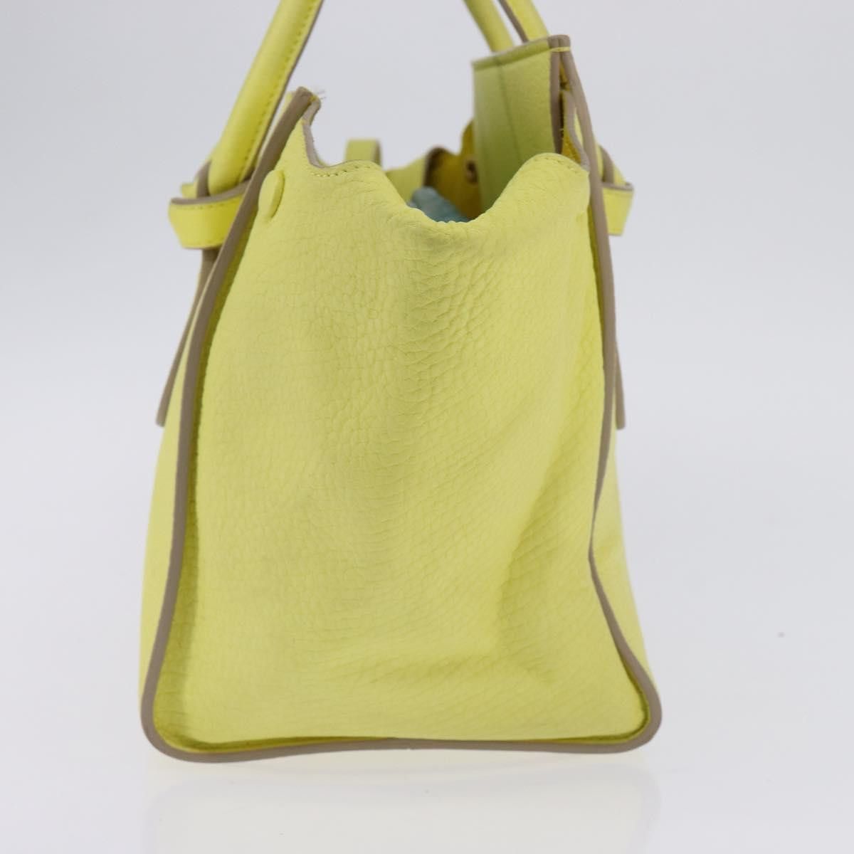 Celine CELINE Thai Mini Hand Bag Leather Yellow Gold Size ONE SIZE - 4 Thumbnail