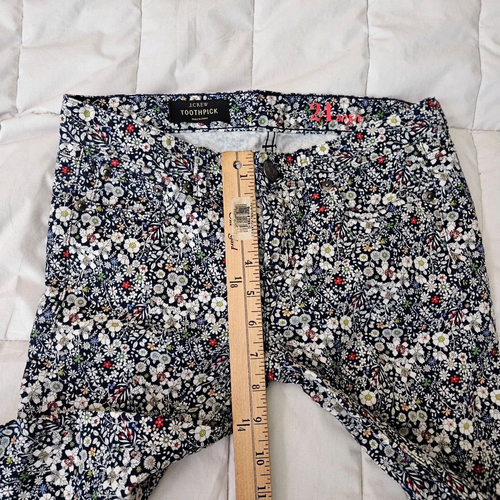 J.Crew J.Crew Toothpick Liberty Women's Meadow Floral Printed Ankle Pants Size 24 Size 42" / US 20 - 6 Thumbnail