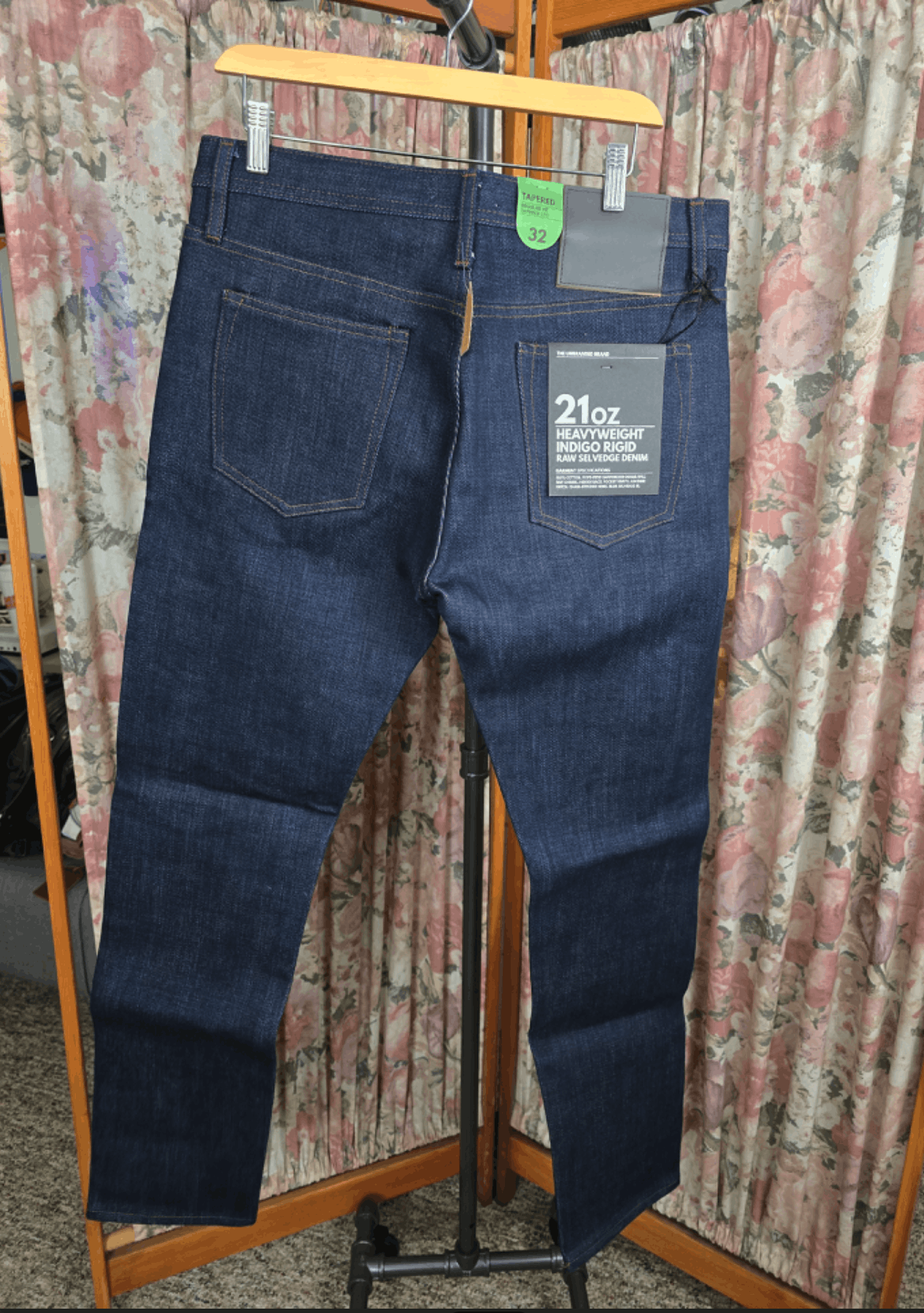 The Unbranded Brand UB221 Tapered Fit 21oz Indigo Selvedge Size US 32 / EU 48 - 5 Thumbnail