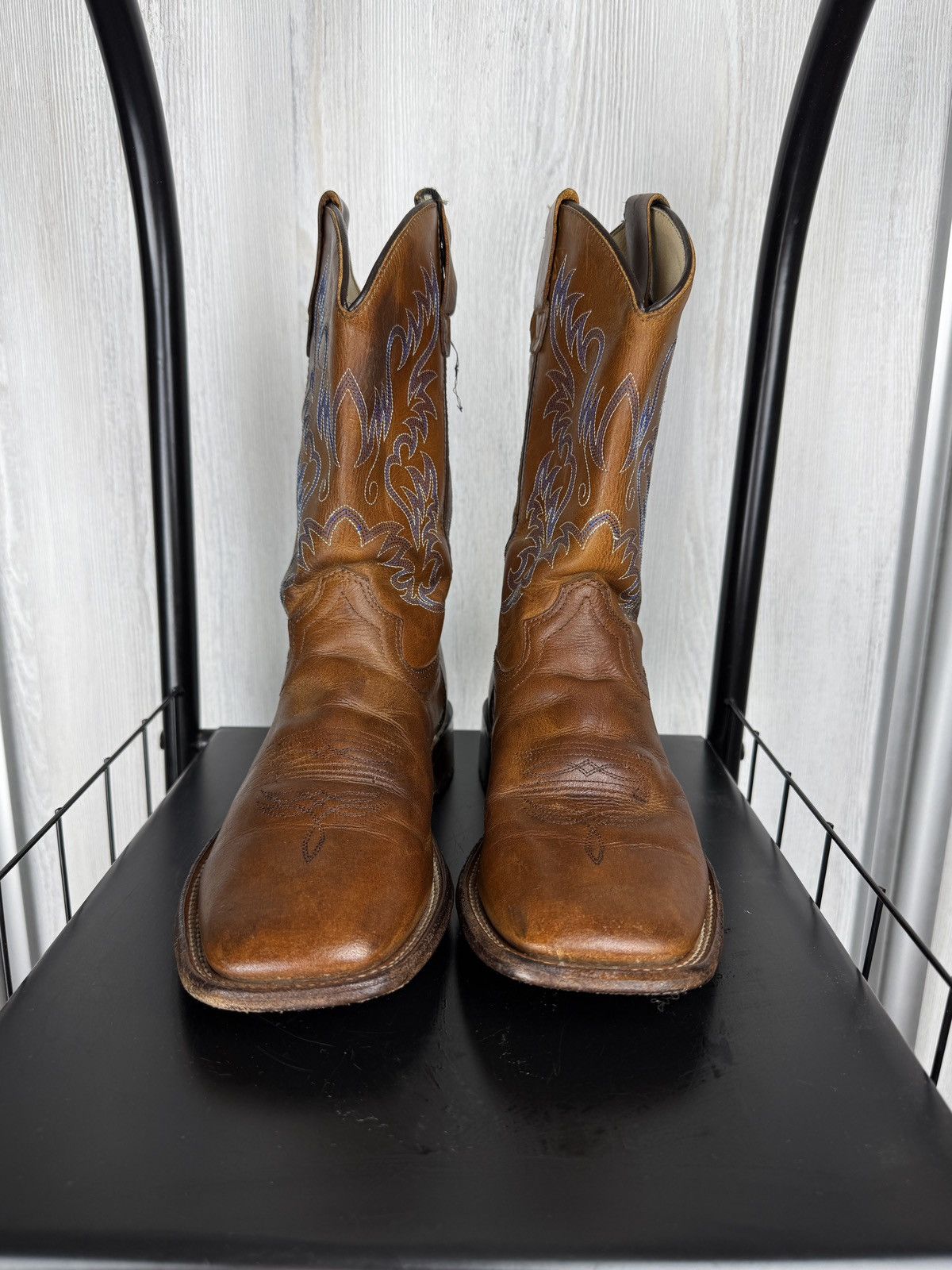 Cowboy Equipment Tin Star Boots Cowboy Western Texas Leather shoes size 6.5D Size US 6.5 / EU 39-40 - 5 Thumbnail