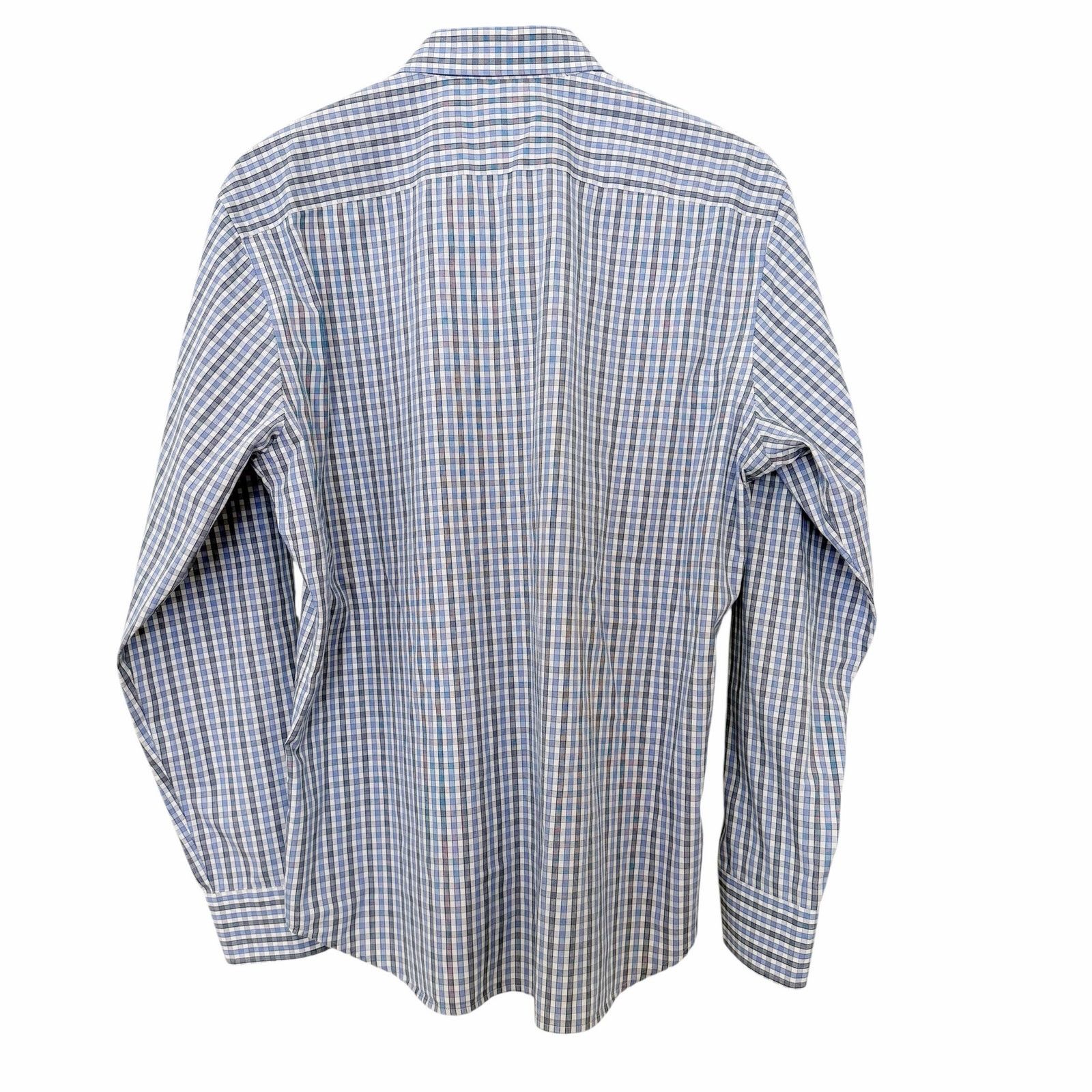 UNTUCKit Untuckit Blue Plaid Cotton Long Sleeve Button Down Sz L Size US L / EU 52-54 / 3 - 4 Thumbnail