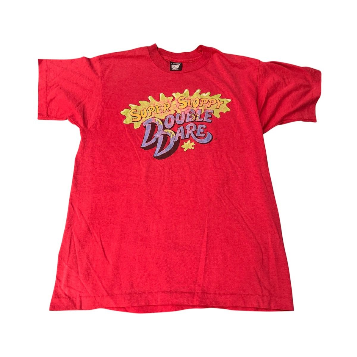 Vintage Vintage 80s 90s Nickelodeon Super Sloppy Double Dare Tee Size US L / EU 52-54 / 3 - 1 Thumbnail