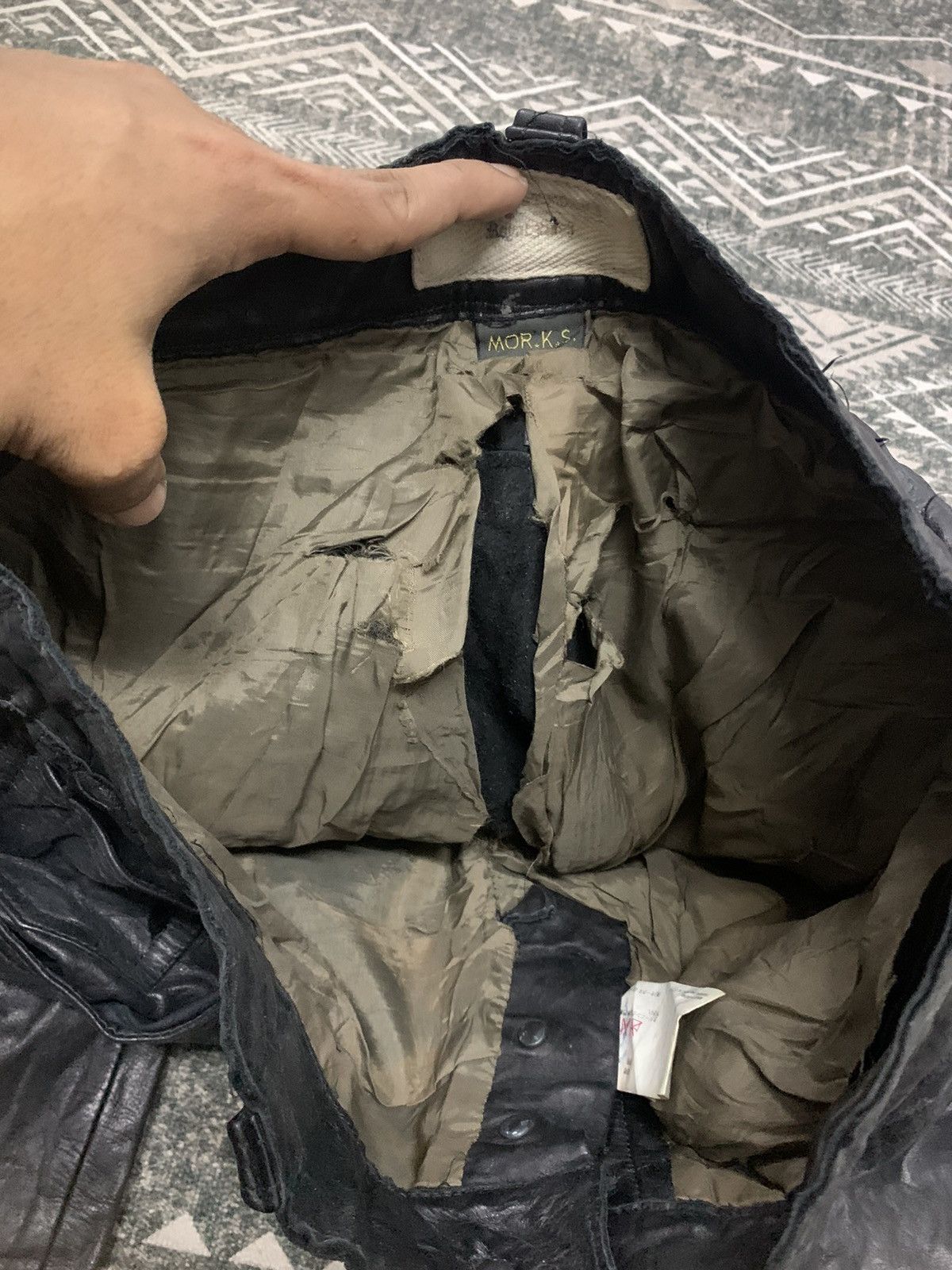 FranCisT MOR.K.S 90s FRANCIST MOR.K.S LEATHER CARGO FLARE Size 30" / US 8 / IT 44 - 11 Thumbnail