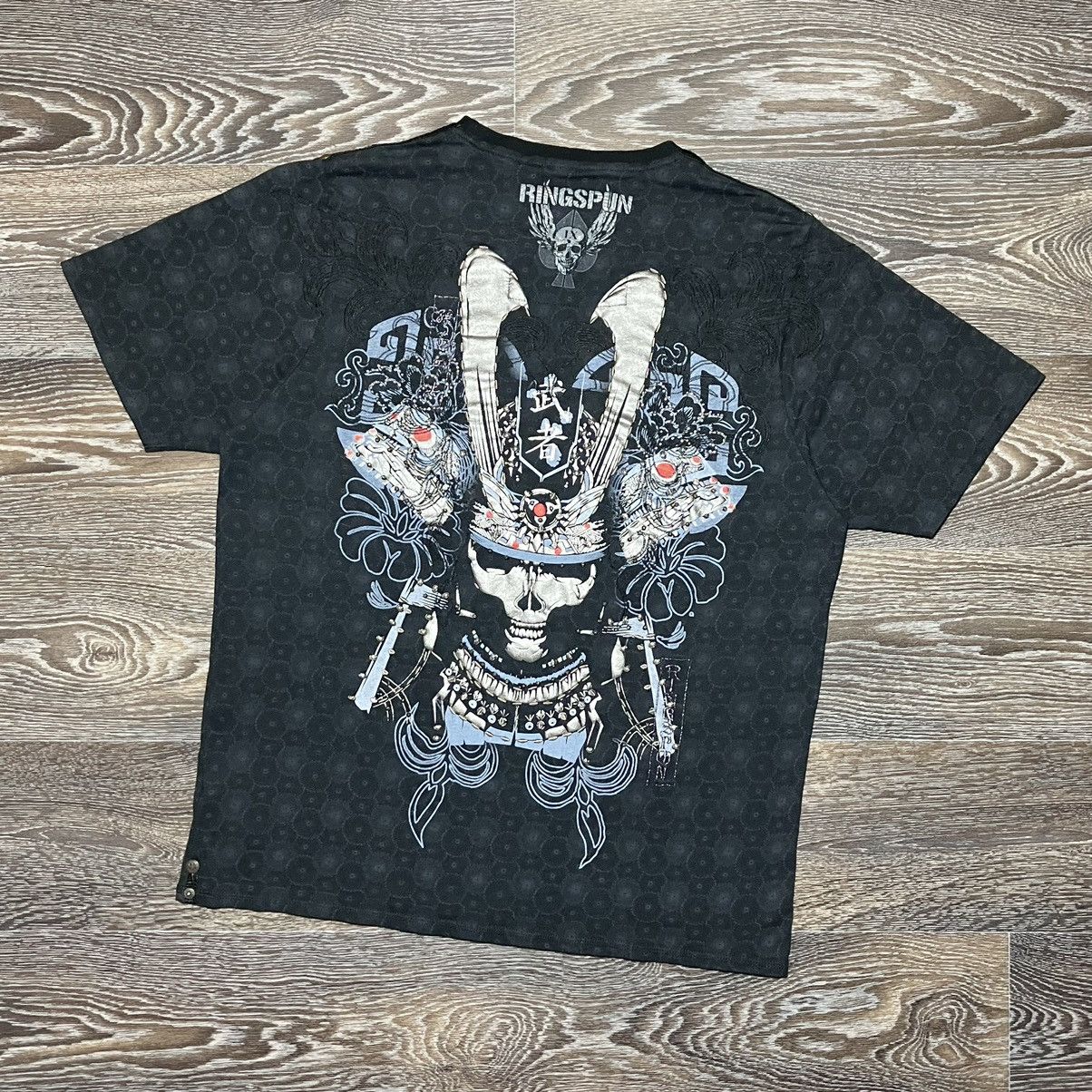 Ringspun Crazy💀RINGSPUN Dynasty Samurai Print Embellished T-shirt Size US L / EU 52-54 / 3 - 1 Thumbnail