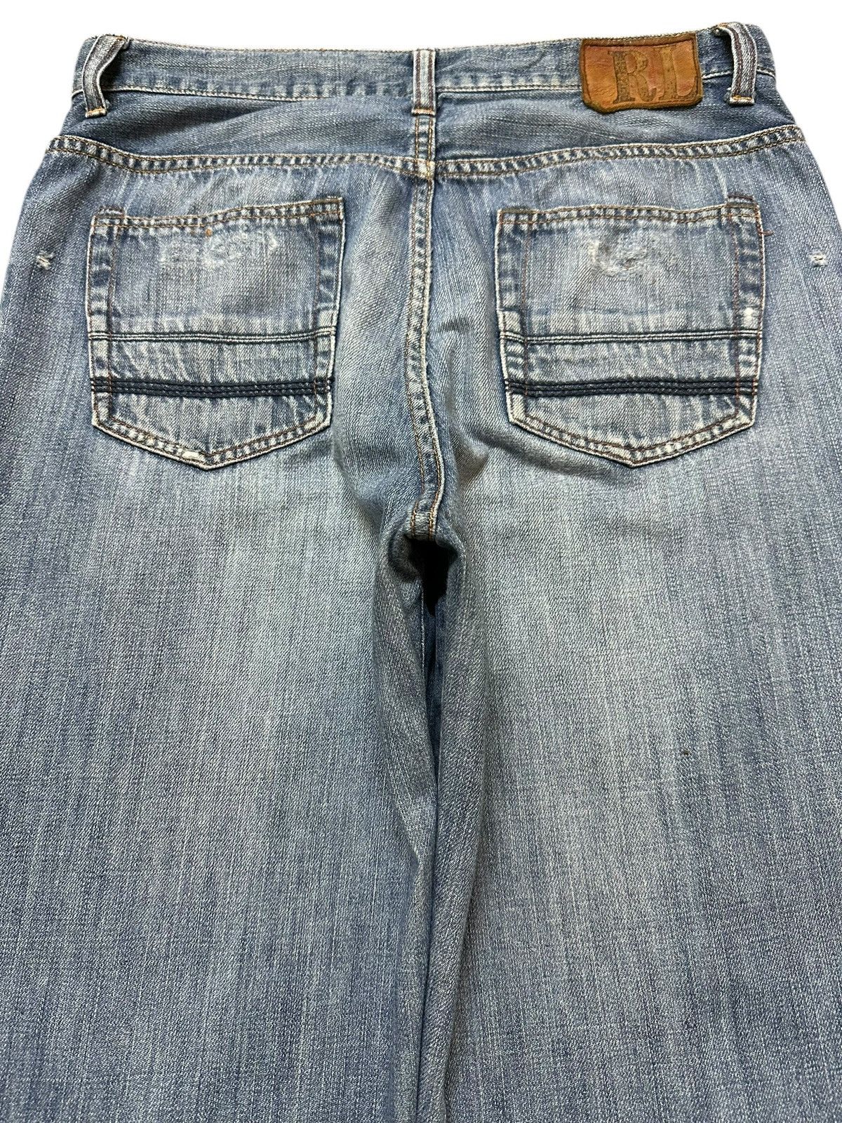 Polo Ralph Lauren Vintage Polo Ralph Lauren Faded Wash Distress Loose Jeans Size US 31 - 5 Thumbnail